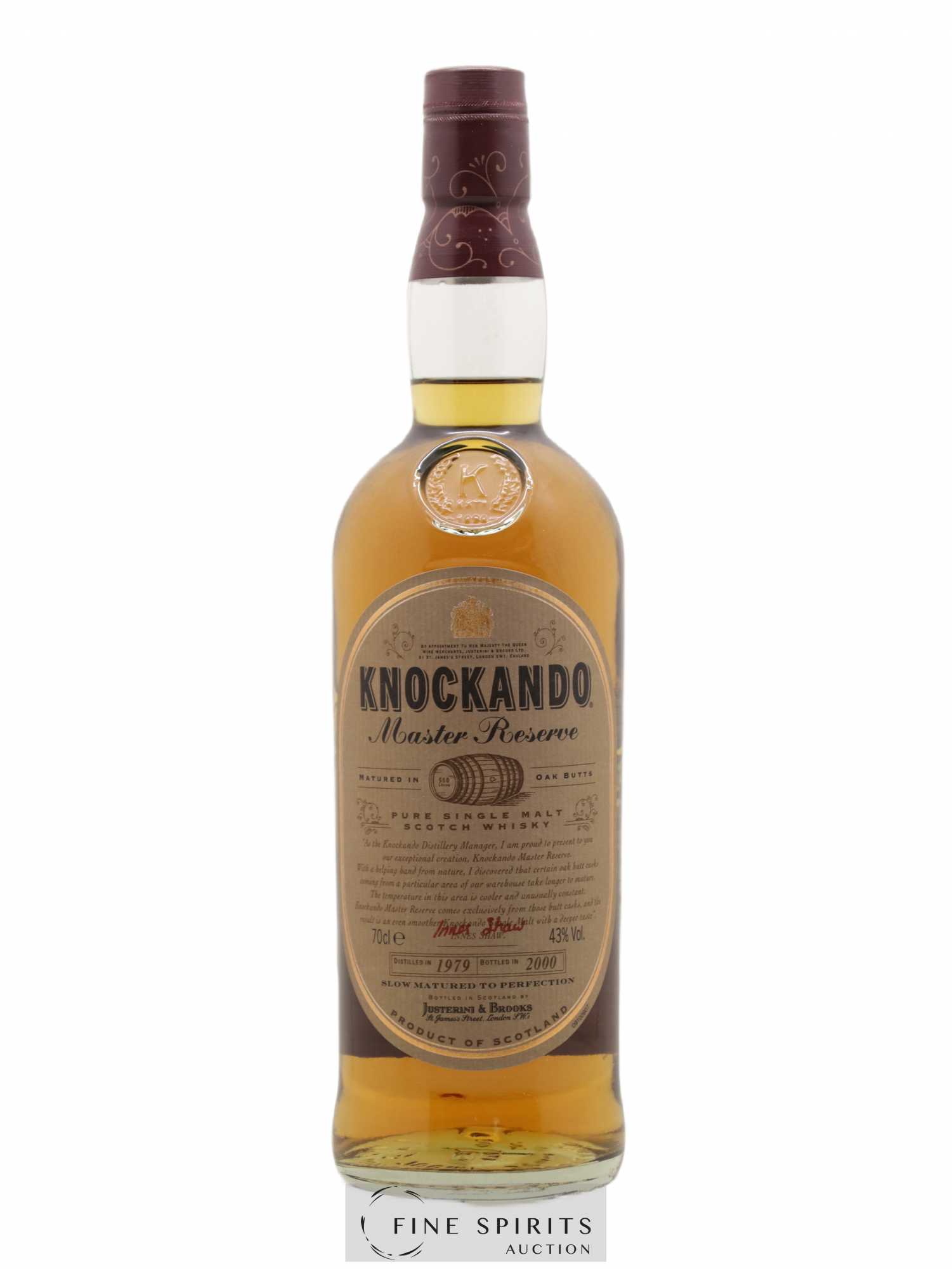 Knockando 1979 Of. Master Reserve Oak butts - bottled 2000 - Lot de 1 bouteille - 1