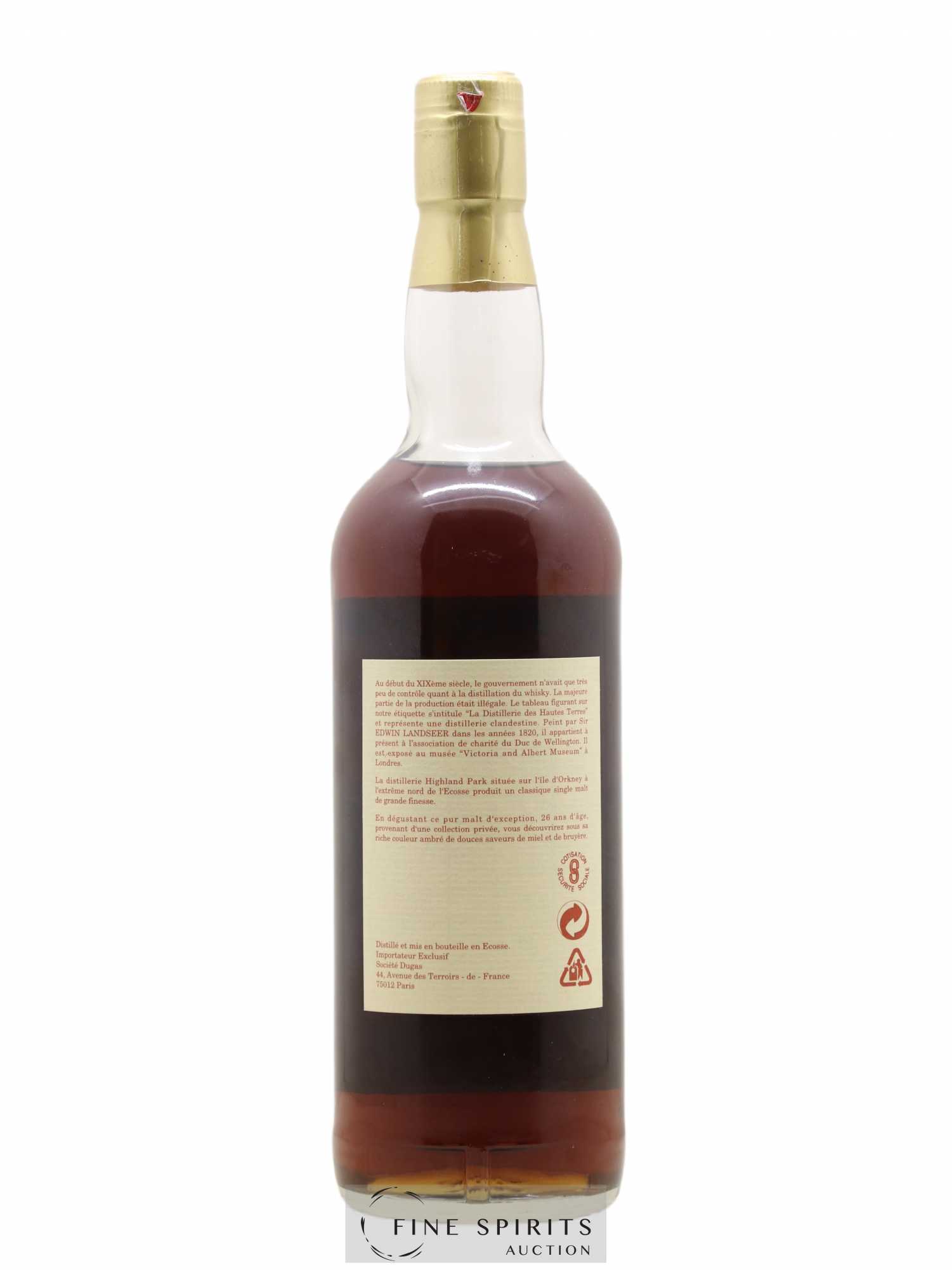 Highland Park 26 years Hart Brothers Dugas Import - Lot de 1 bouteille - 2