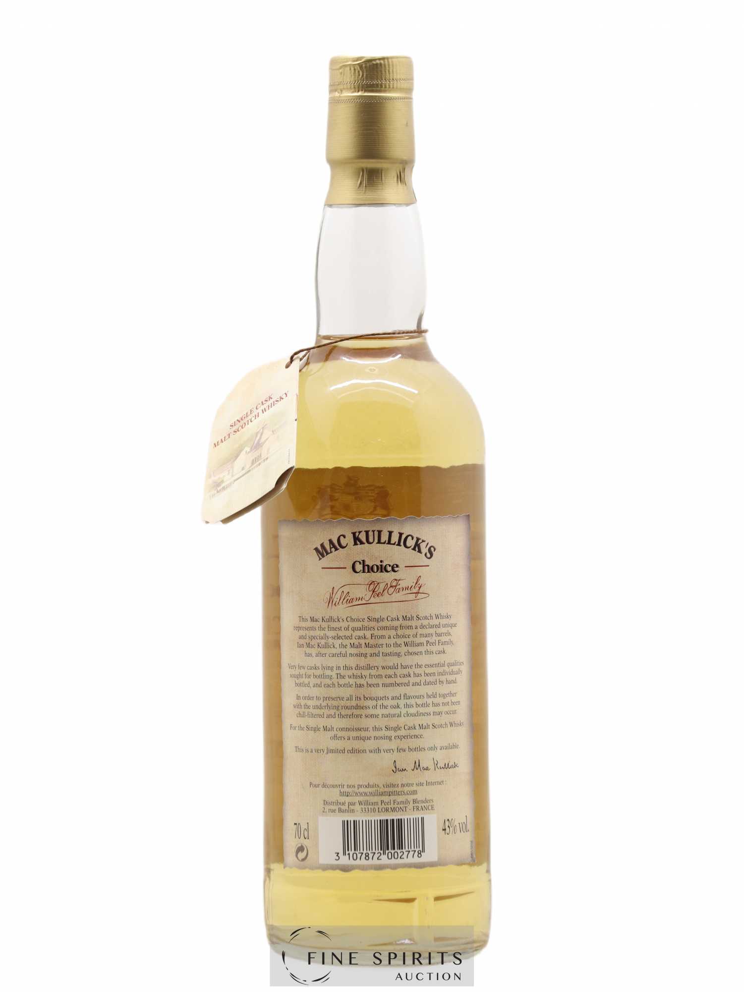 Dalmore 1986 MacKillop & Co. Mac Kullick's Choice Single Cask n°968 - bottled 1999 Limited Edition - Lot de 1 bouteille - 1