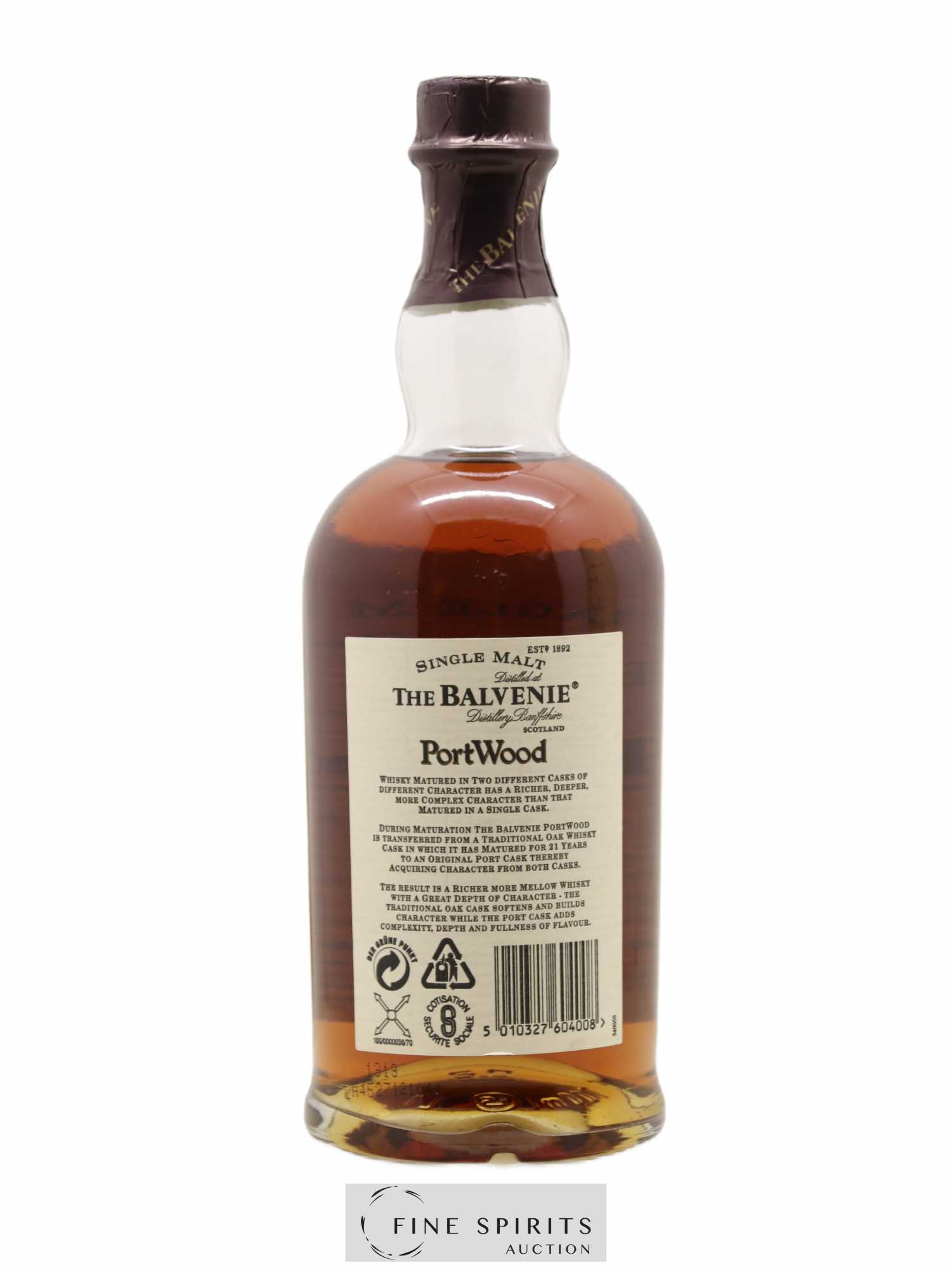 Balvenie (The) 21 years Of. PortWood - Lot de 1 bouteille - 2