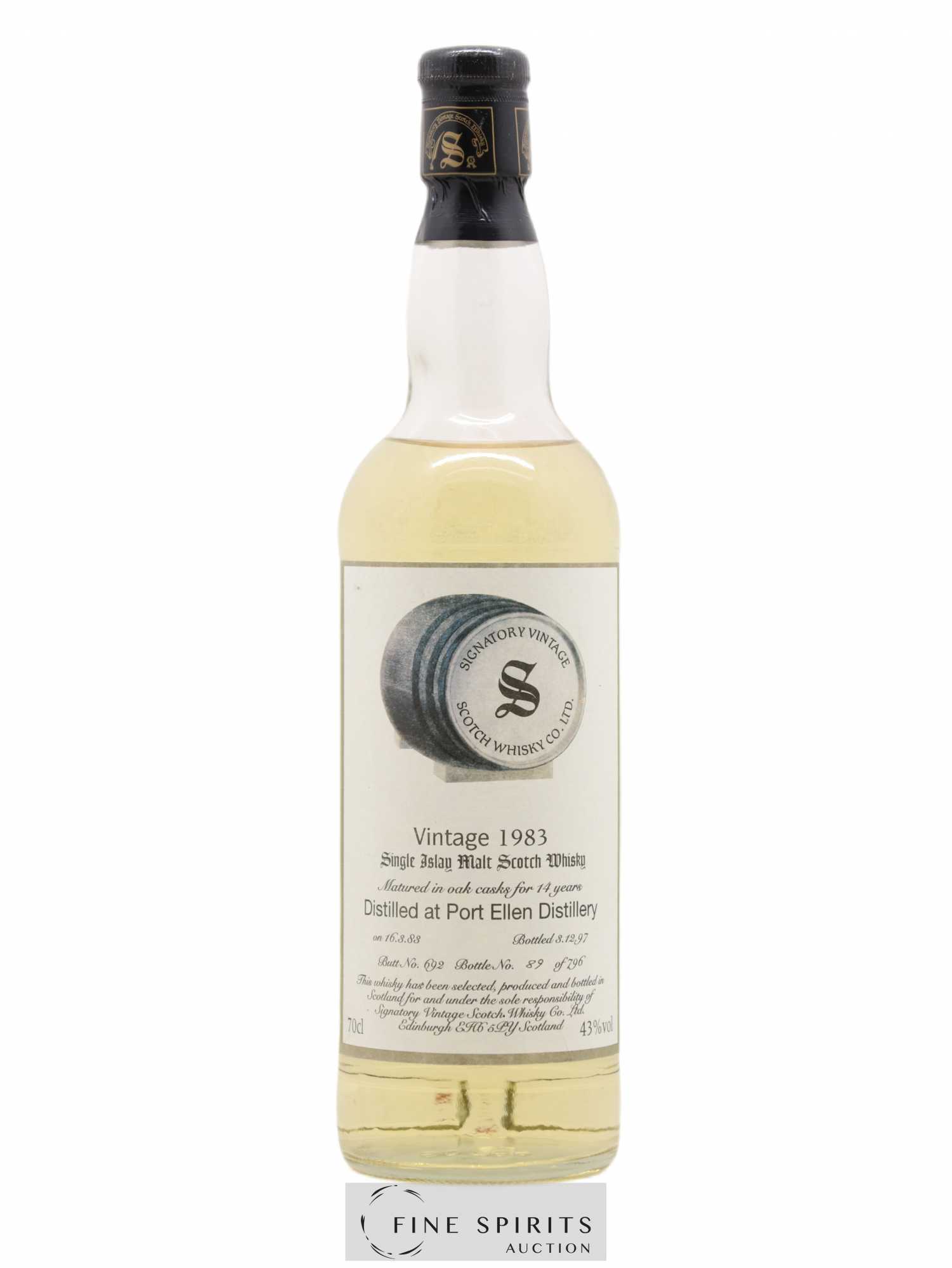 Port Ellen 14 years 1983 Signatory Vintage Butt n°692 - One of 796 - bottled 1997 - Posten von 1 Flasche - 0