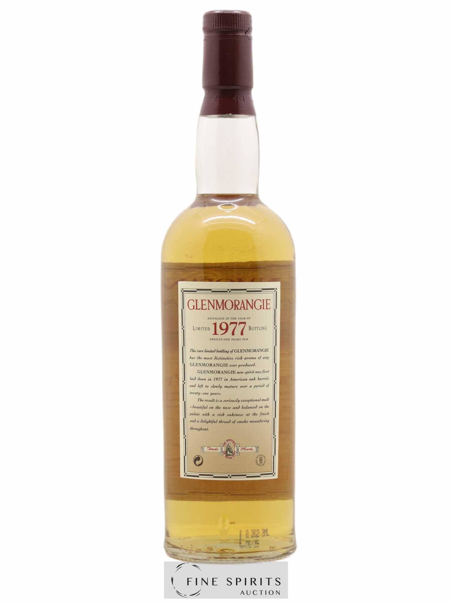 Glenmorangie 21 years 1977 Of. bottled 1998 Limited Bottling - Lot de 1 bouteille - 2