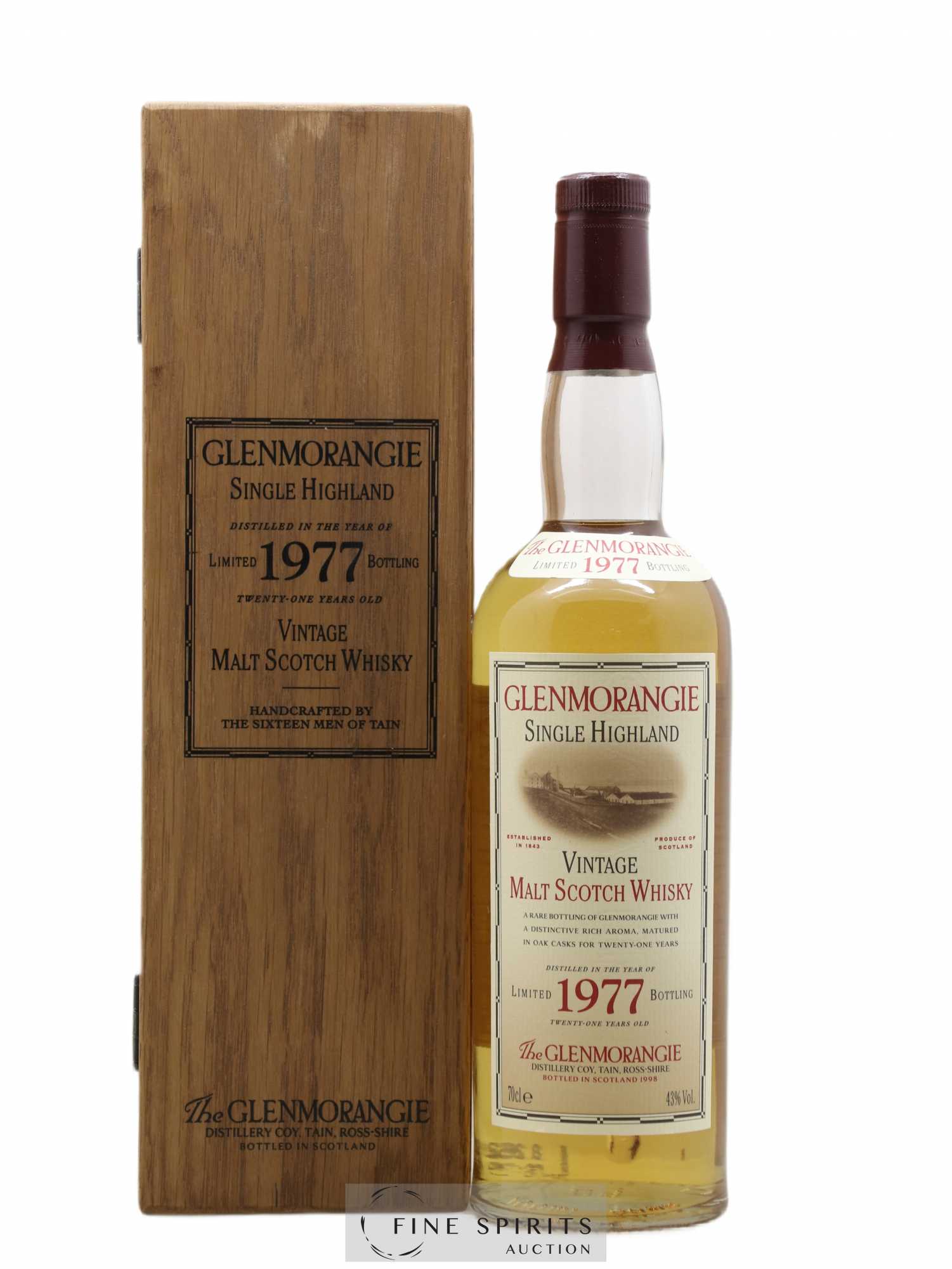 Glenmorangie 21 years 1977 Of. bottled 1998 Limited Bottling - Lot de 1 bouteille - 0