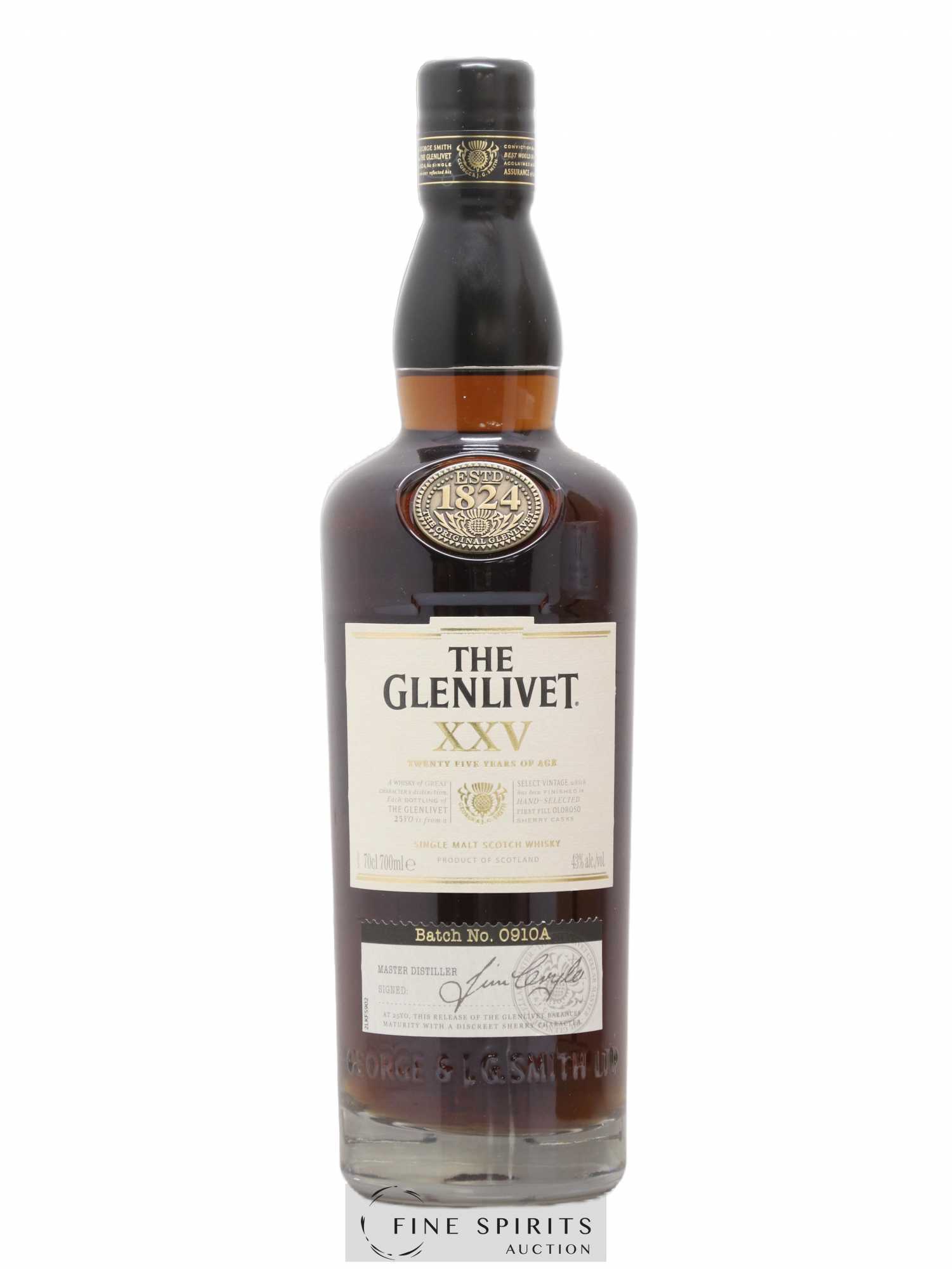 Glenlivet (The) 25 years Of. XXV Batch n°0910A - Oloroso Sherry Casks - Lot de 1 bouteille - 1