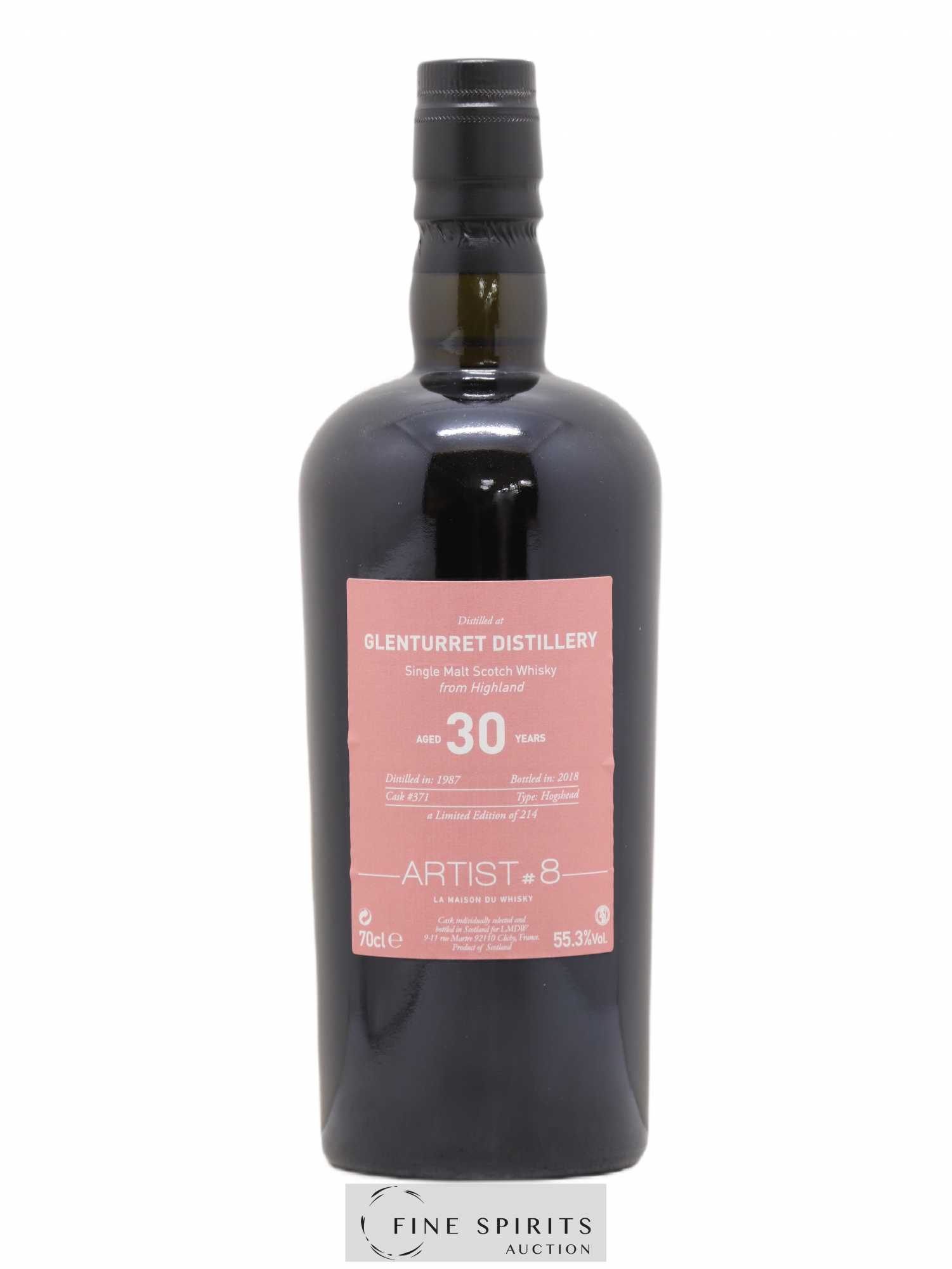 Glenturret 30 years 1987 LMDW Artist n°8 Hogshead Cask n°371 - bottled in 2018 Limited Edition of 214 - Lot de 1 bouteille - 1