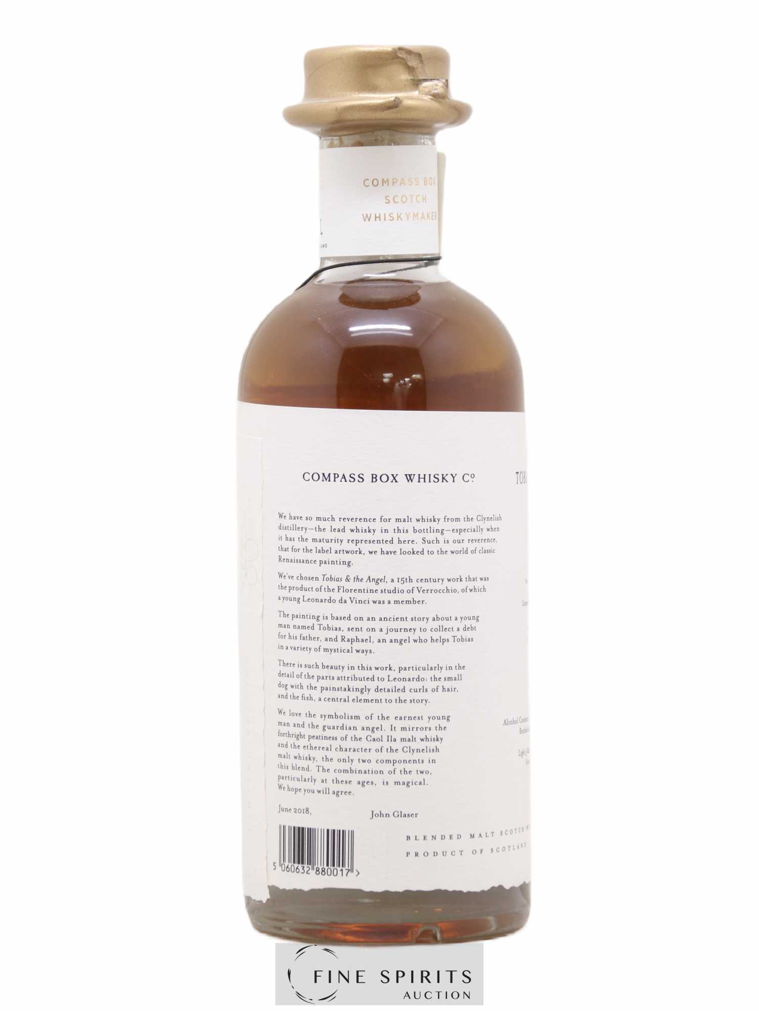 Tobias and the Angel Compass Box One of 2634 - bottled 2019 Limited Edition - Lot de 1 bouteille - 2
