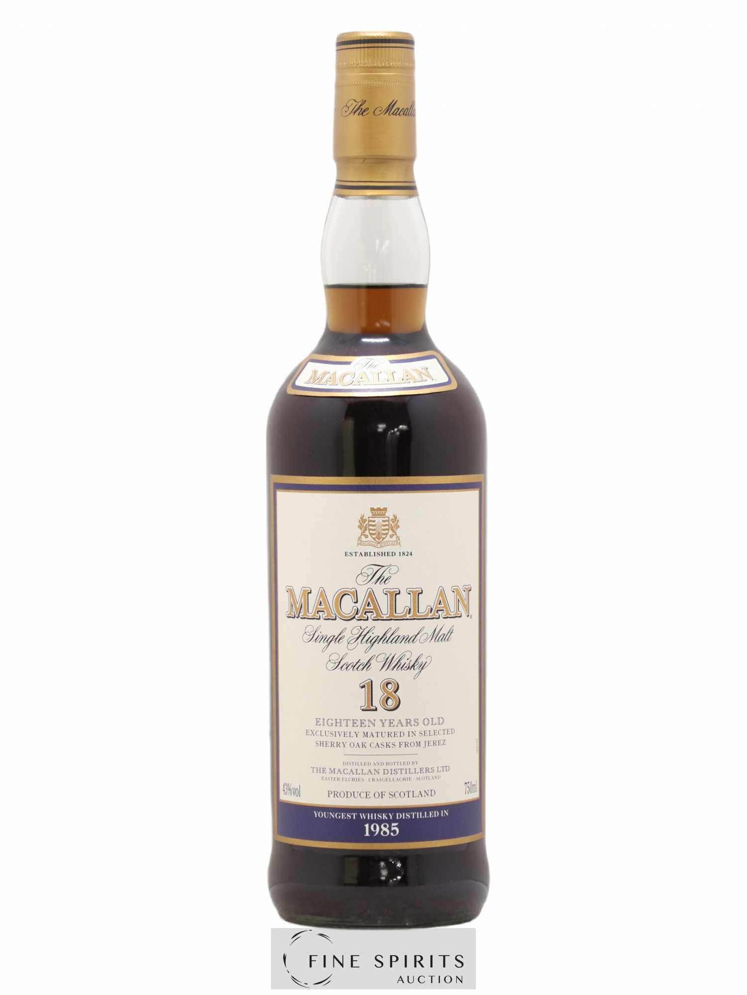 Macallan (The) 18 years 1985 Of. Selected Sherry Oak Casks - Lot de 1 bouteille - 1