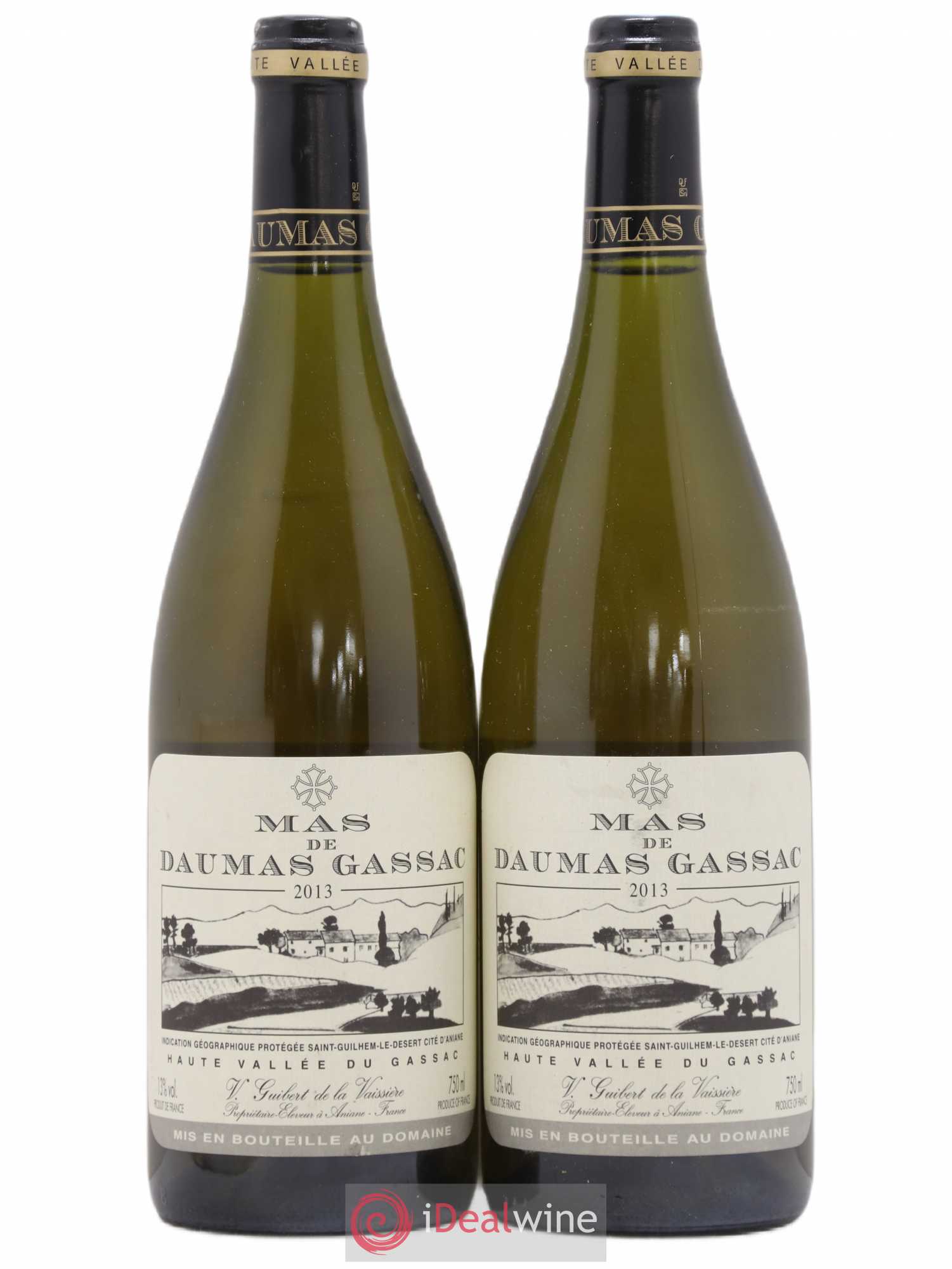 Saint-Guilhem-le-Désert - Cité d'Aniane Mas Daumas Gassac Famille Guibert de La Vaissière 2013 - Lot de 2 bouteilles - 0