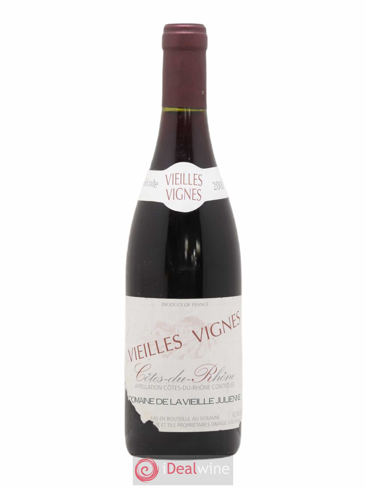 Côtes-du-Rhône Vieilles vignes Vieille Julienne Daumen 2000 - Posten von 1 Flasche - 0