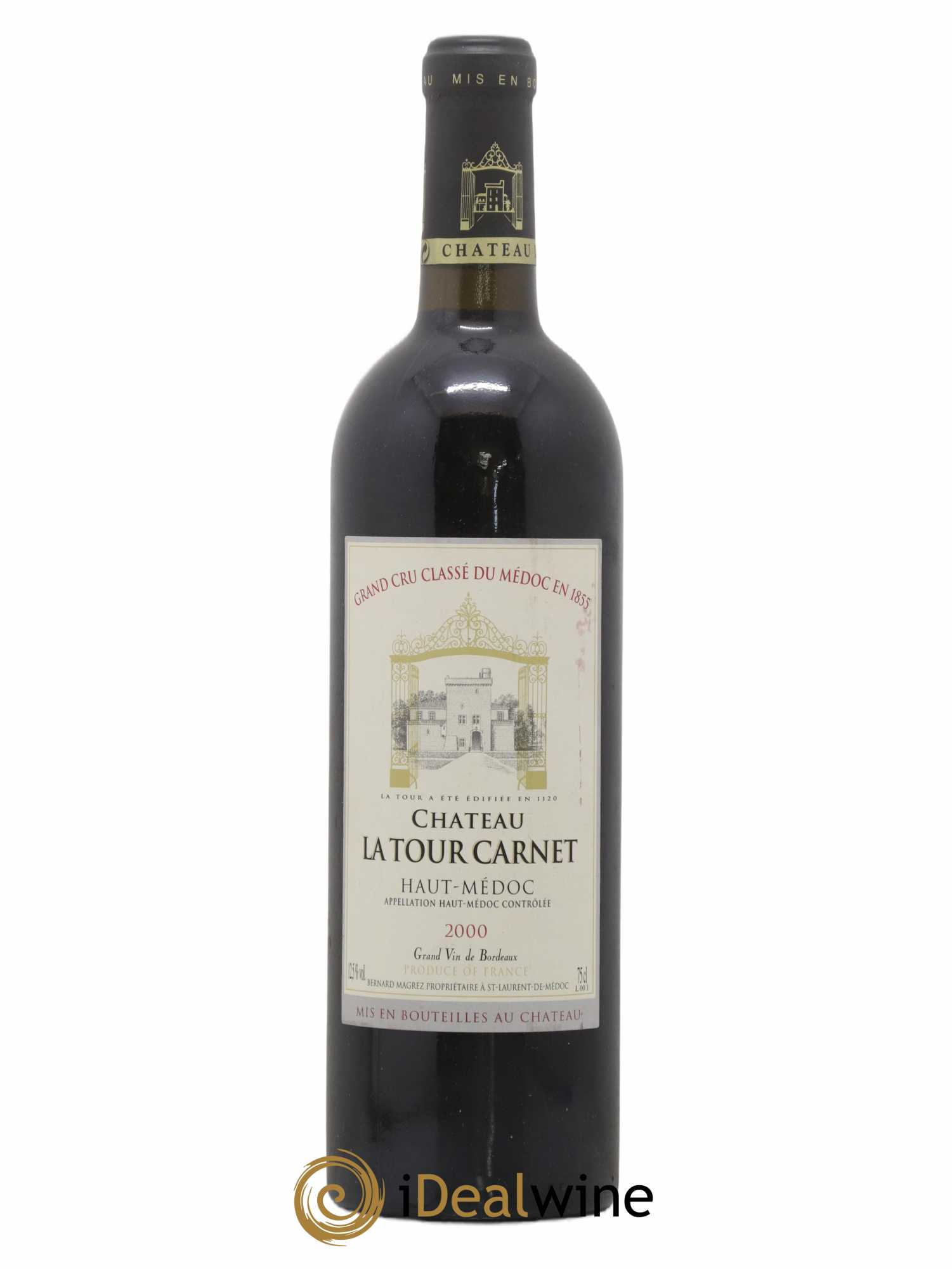 Château la Tour Carnet 4ème Grand Cru Classé 2000 - Lot de 1 bouteille - 0