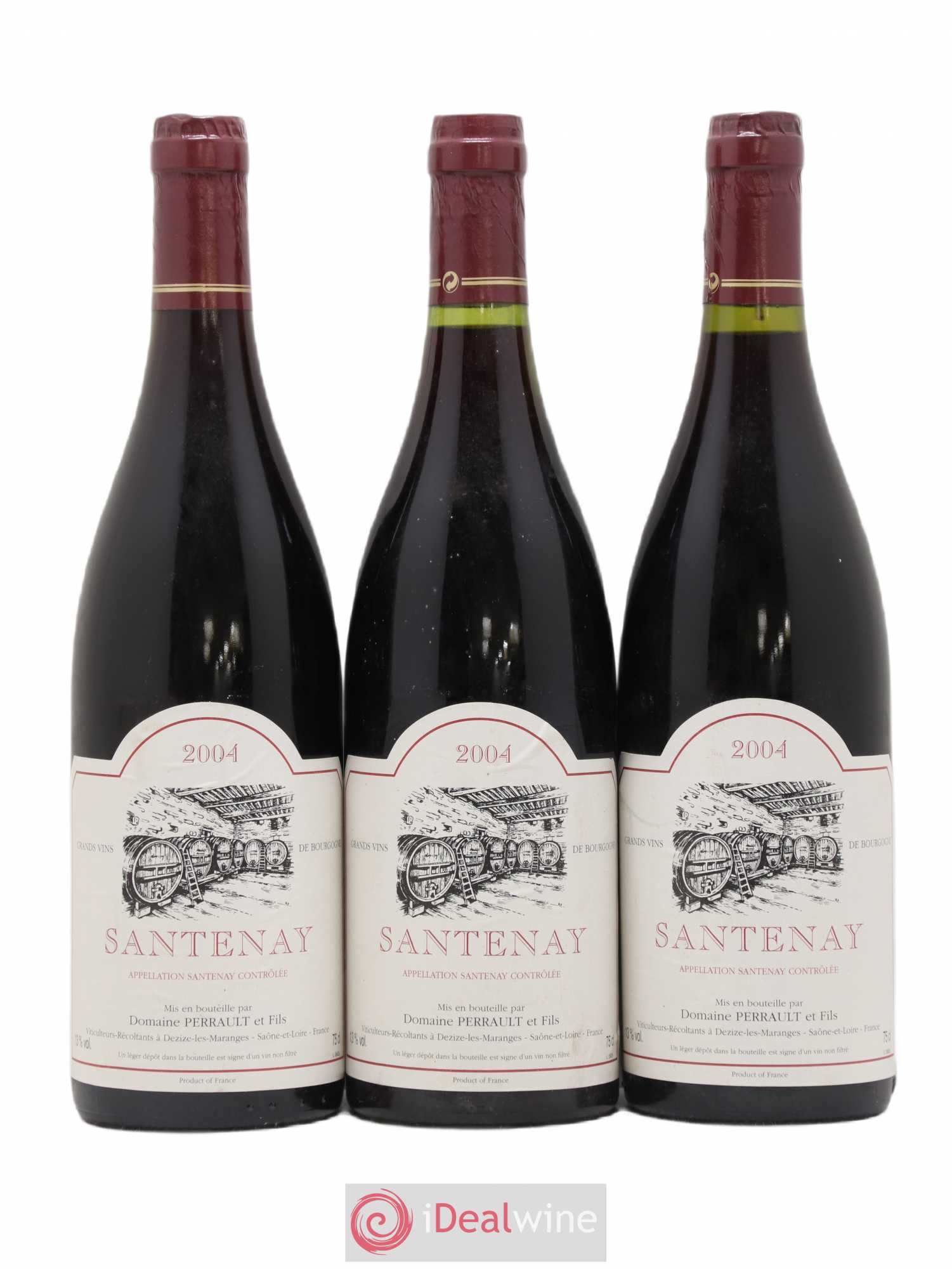 Santenay Perrault 2004 - Lot de 3 bouteilles - 0