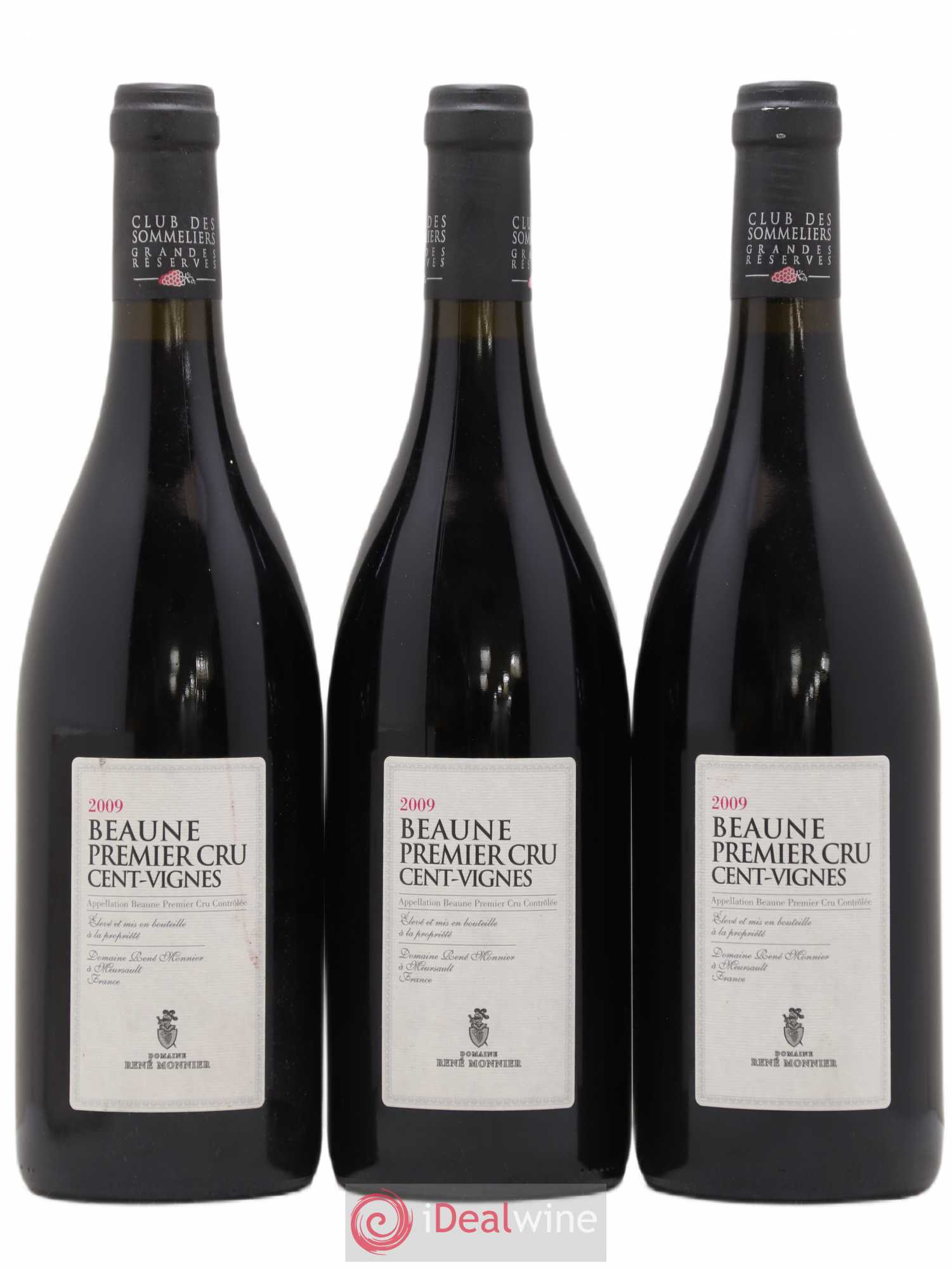 Beaune 1er Cru Cent Vignes Monnier 2009 - Lot de 3 bouteilles - 0
