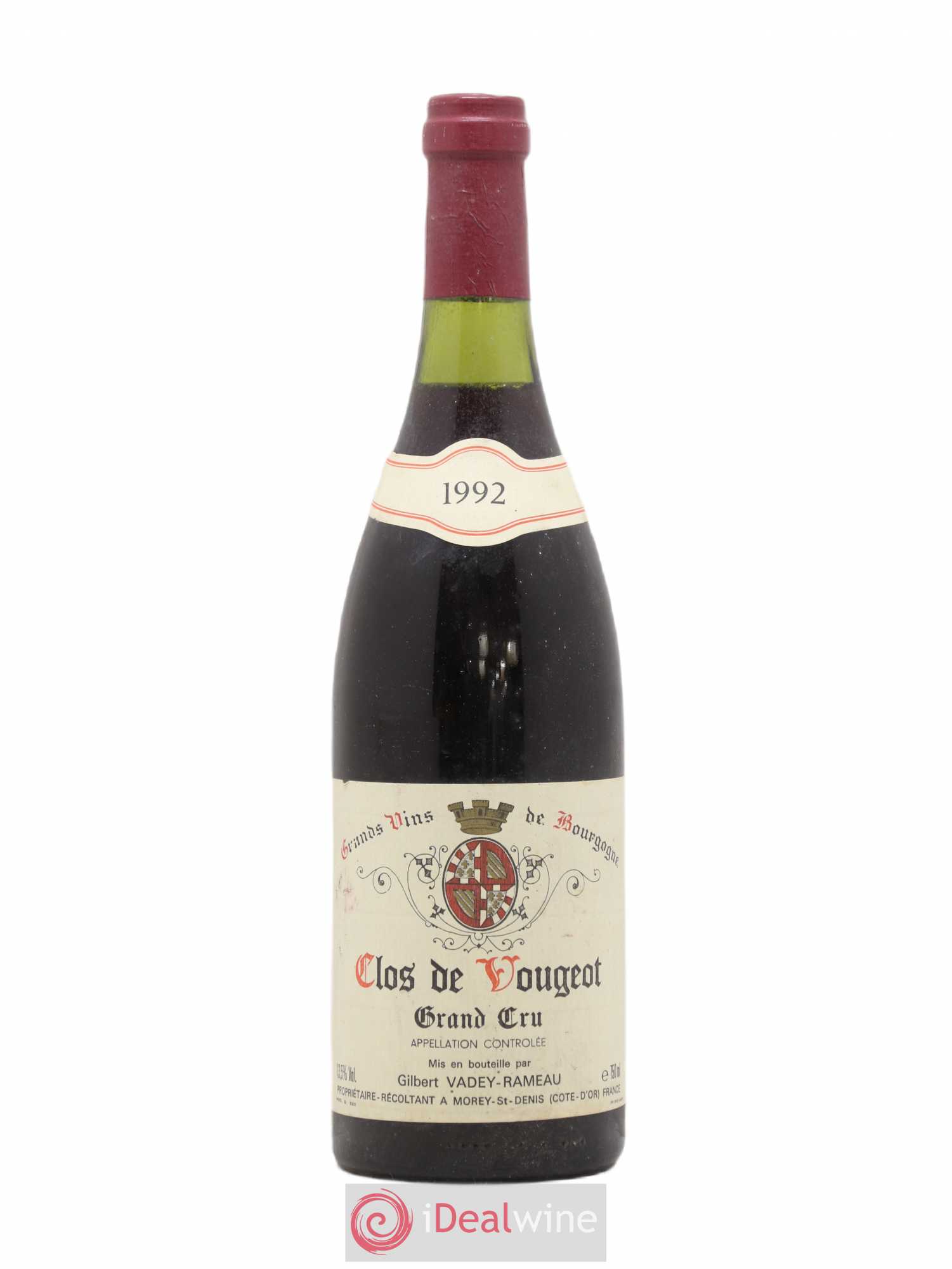 Clos de Vougeot Grand Cru Vadey-Rameau 1992 - Lot de 1 bouteille - 0