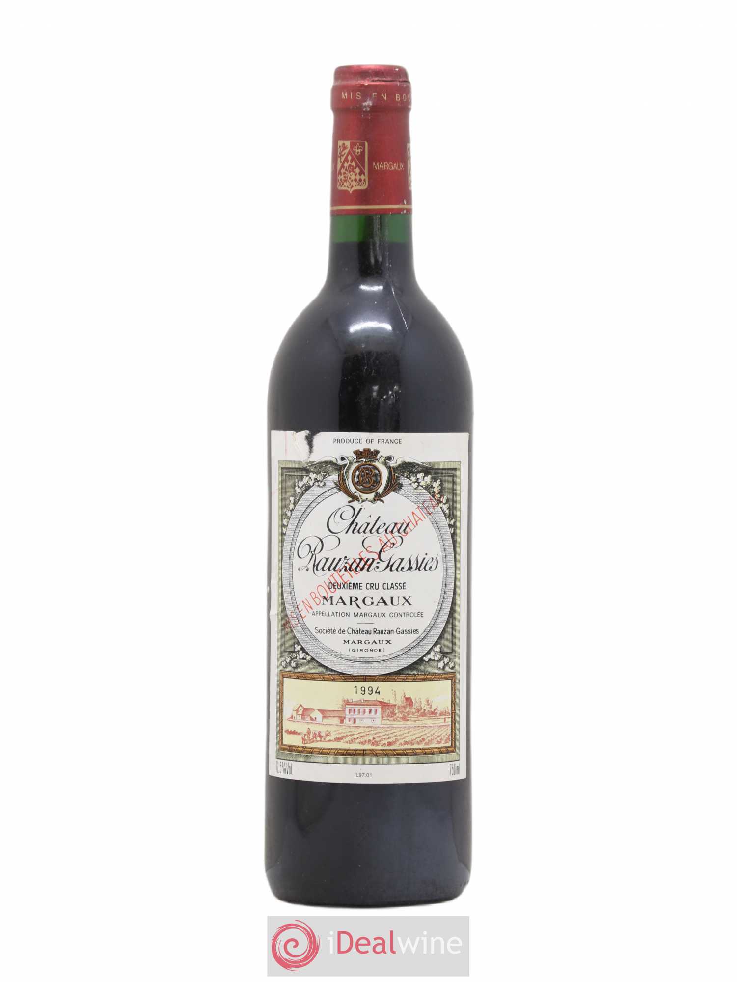 Château Rauzan-Gassies 2ème Grand Cru Classé 1994 - Lot de 1 bouteille - 0