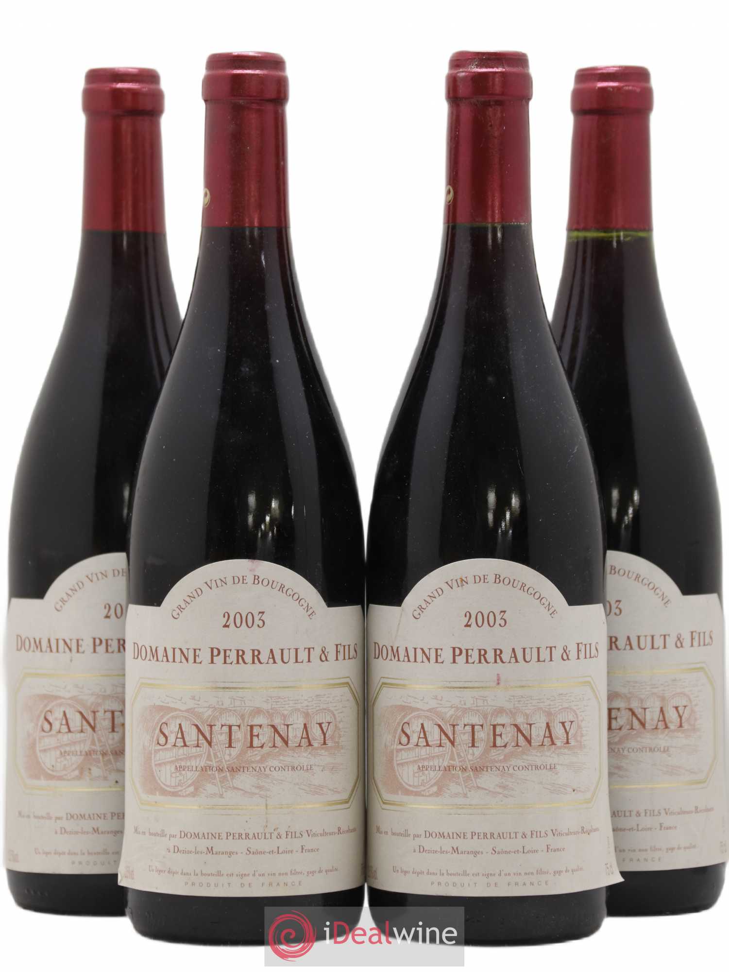 Santenay Perrault 2003 - Lot de 4 bouteilles - 0