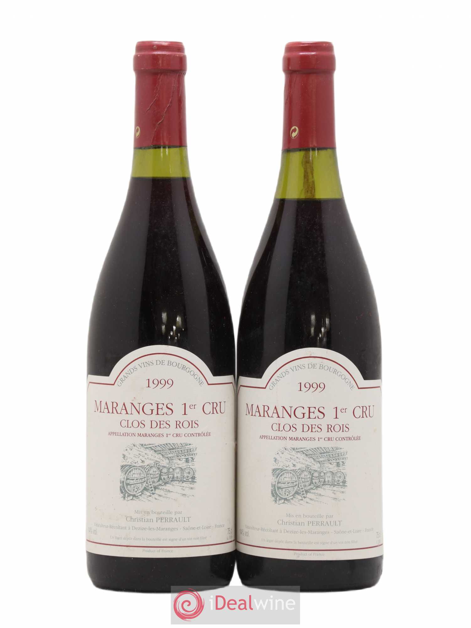 Maranges 1er Cru Clos des Rois Perrault 1999 - Lot de 2 bouteilles - 0