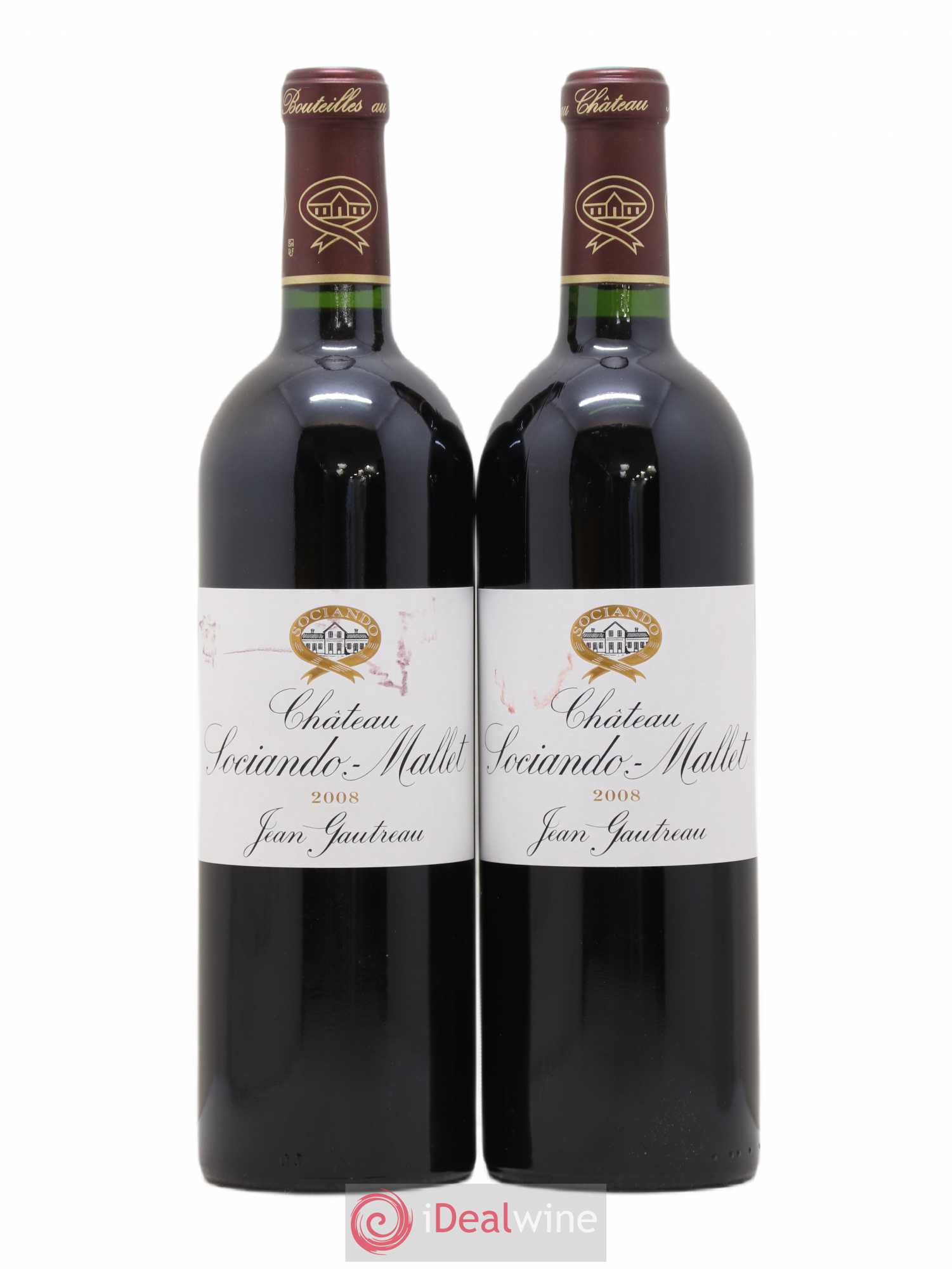 Château Sociando Mallet 2008 - Lot de 2 bouteilles - 0