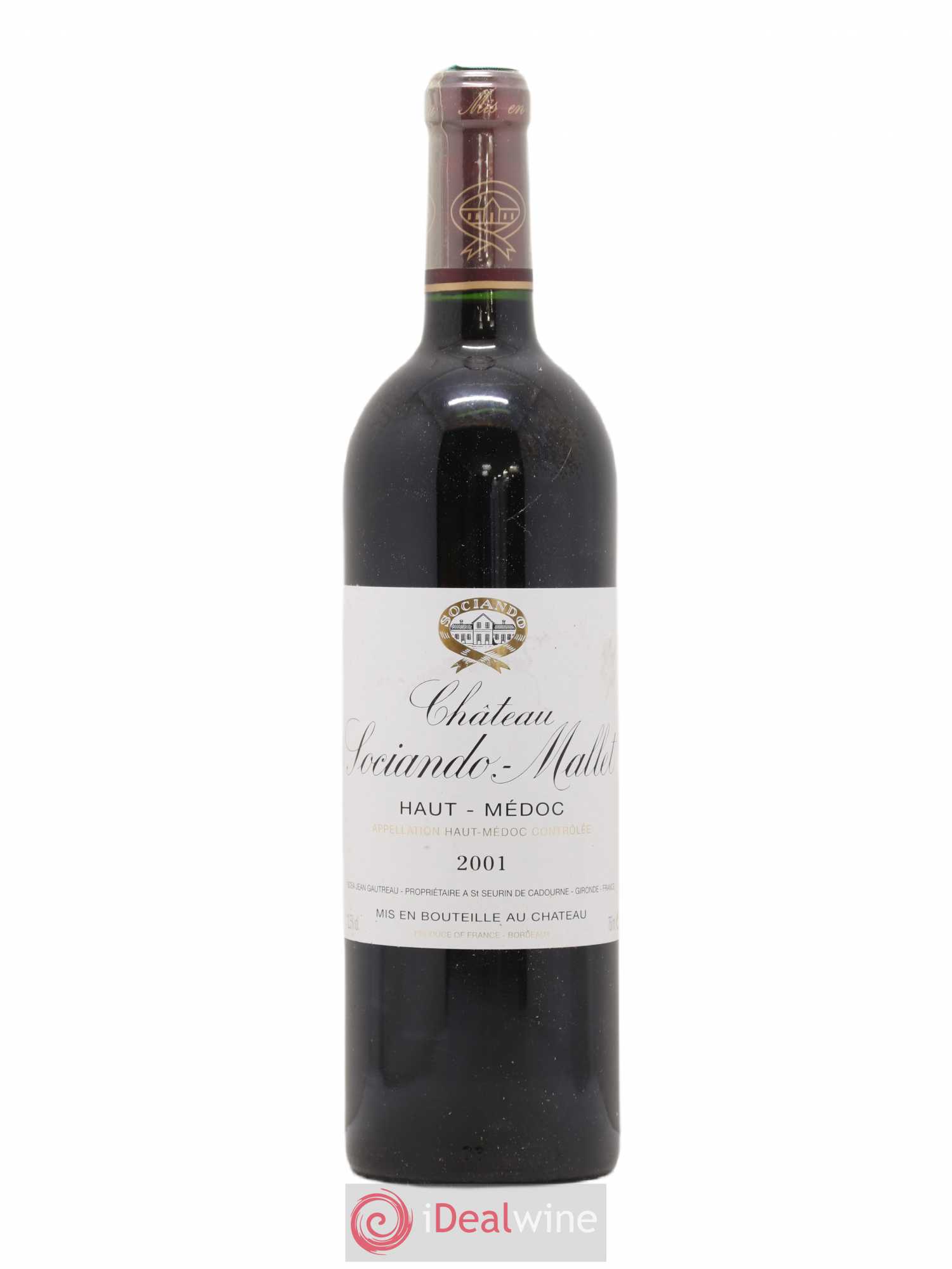Château Sociando Mallet 2001 - Lot de 1 bouteille - 0