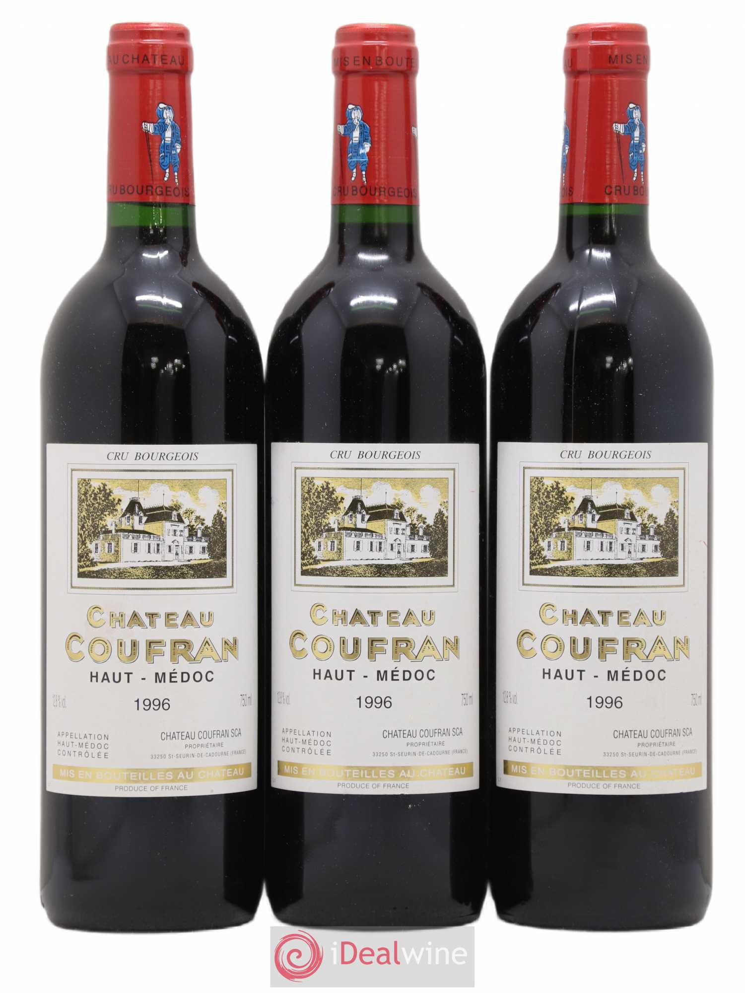 Château Coufran Cru Bourgeois 1996 - Lot de 3 bouteilles - 0