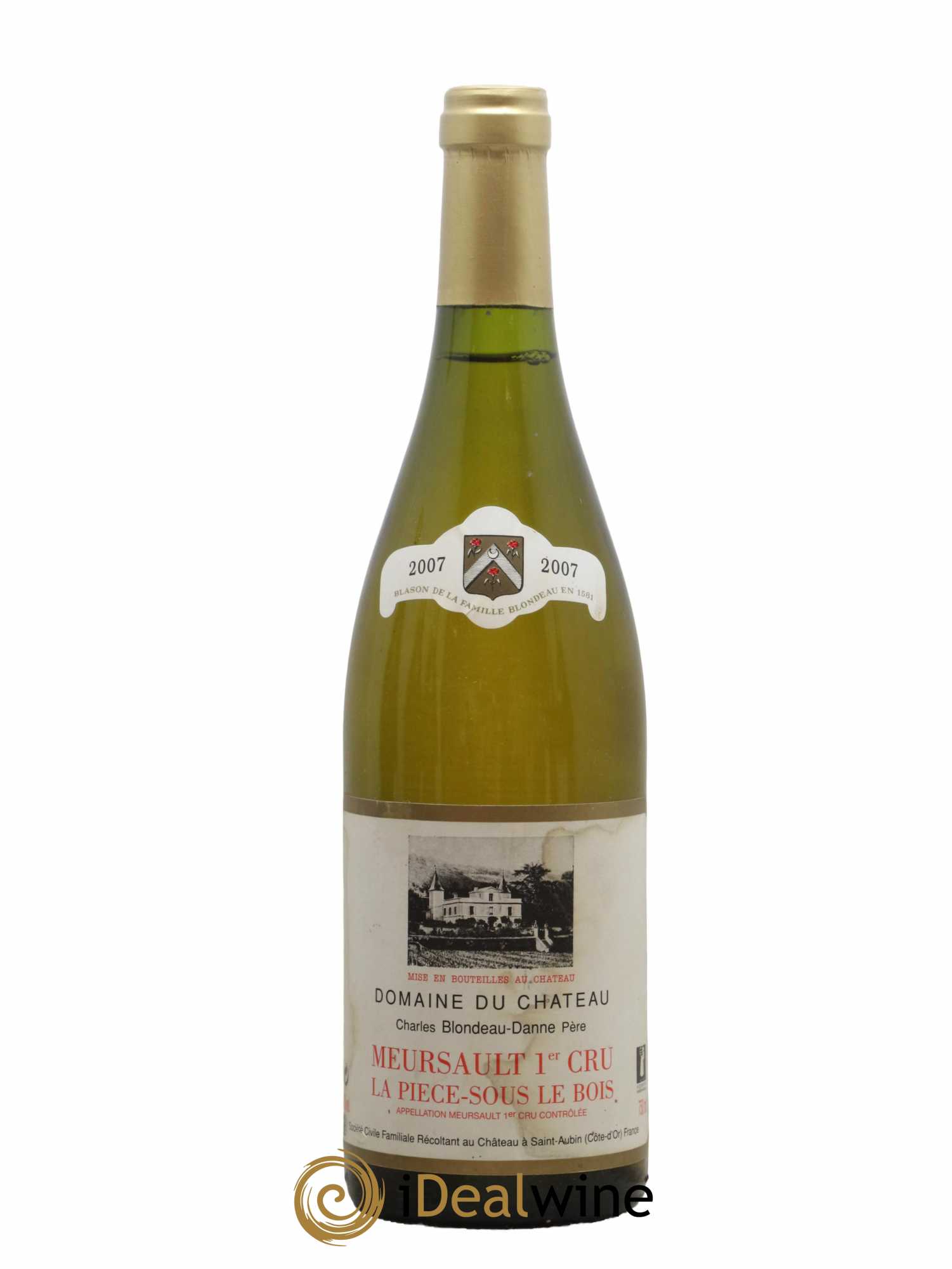 Meursault 1er Cru La Pièce Sous le Bois Domaine Charles Blondeau-Danne Père 2007 - Lot de 1 bouteille - 0