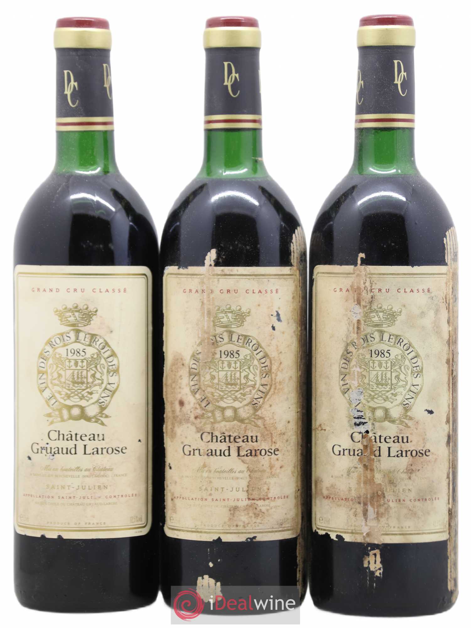 Château Gruaud Larose 2ème Grand Cru Classé 1985 - Lot de 3 bouteilles - 0