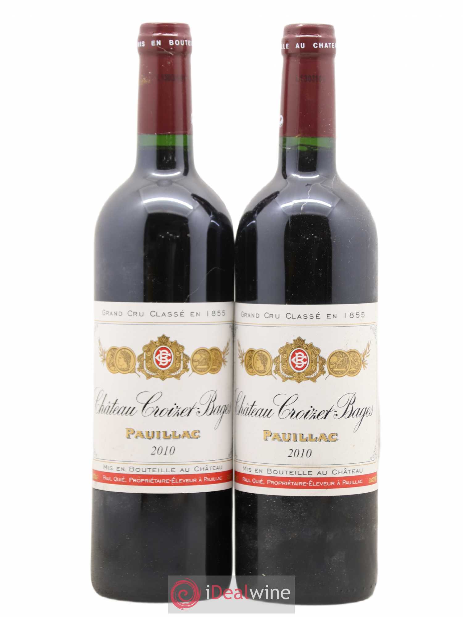 Château Croizet Bages 5ème Grand Cru Classé 2010 - Lot de 2 bouteilles - 0