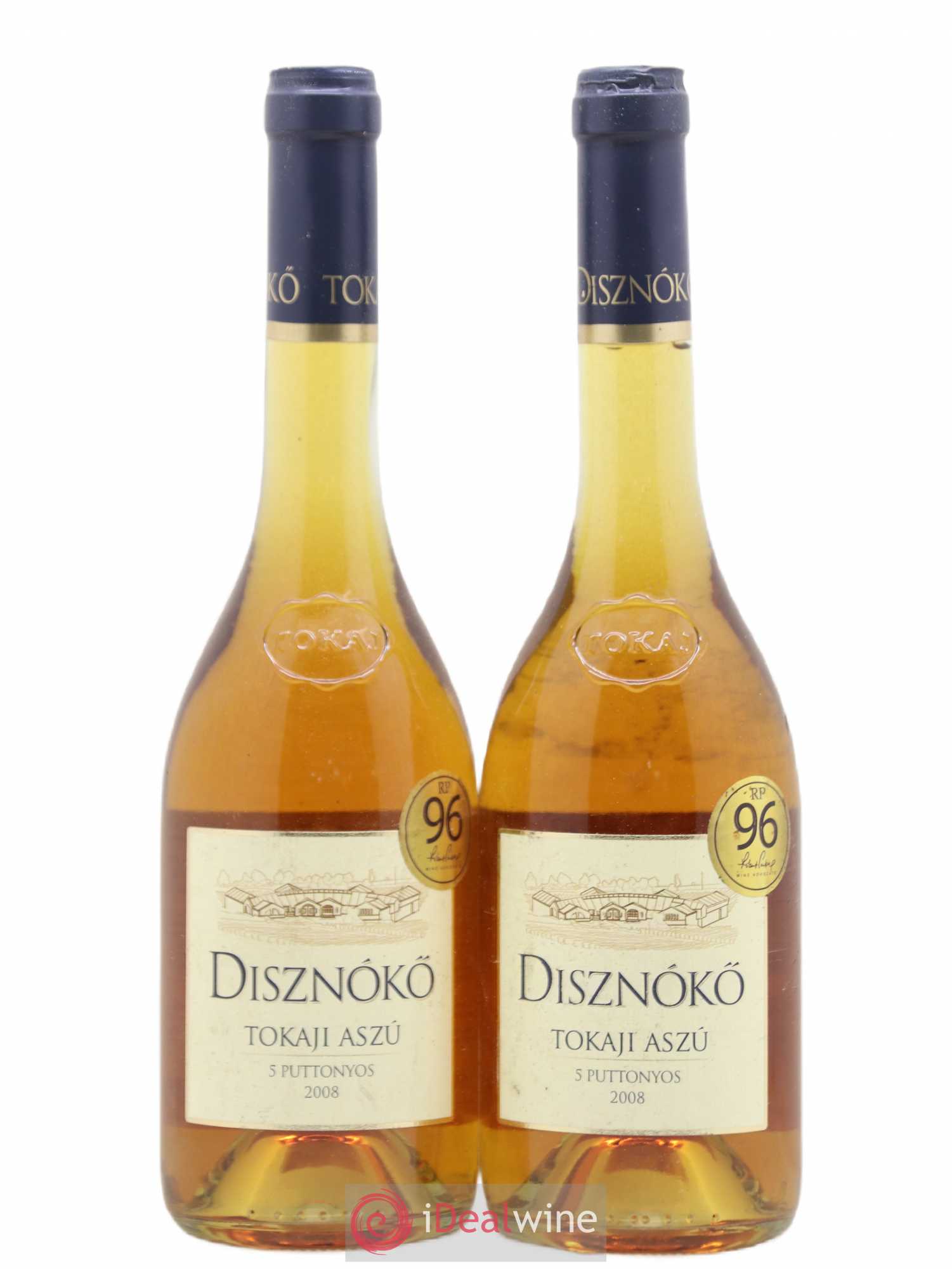 Tokaji Aszu 5 Puttonyos Disznoko (Domaine) 50 cl 2008 - Lotto di 2 bottiglie - 0