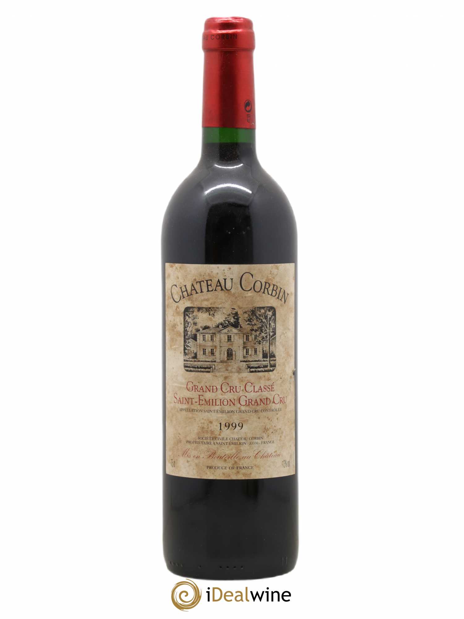 Château Corbin Grand Cru Classé 1999 - Lot de 1 bouteille - 0