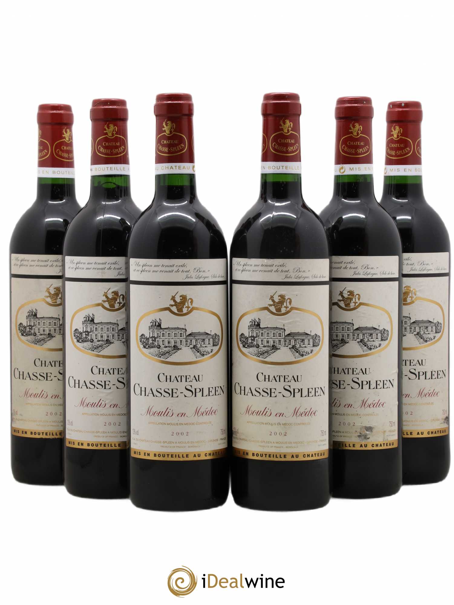 Château Chasse Spleen 2002 - Lot de 6 bouteilles - 0