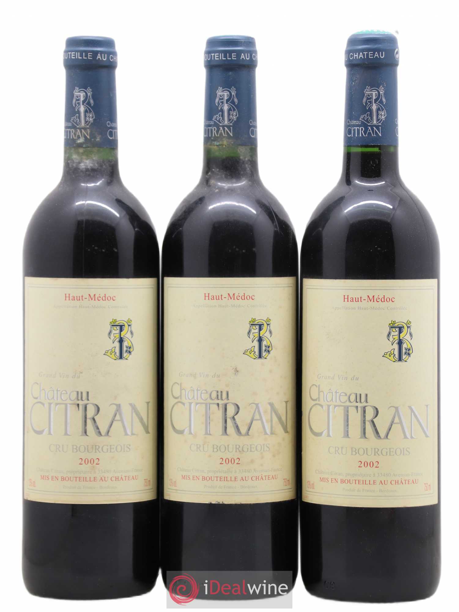 Château Citran Cru Bourgeois 2002 - Lot de 3 bouteilles - 0