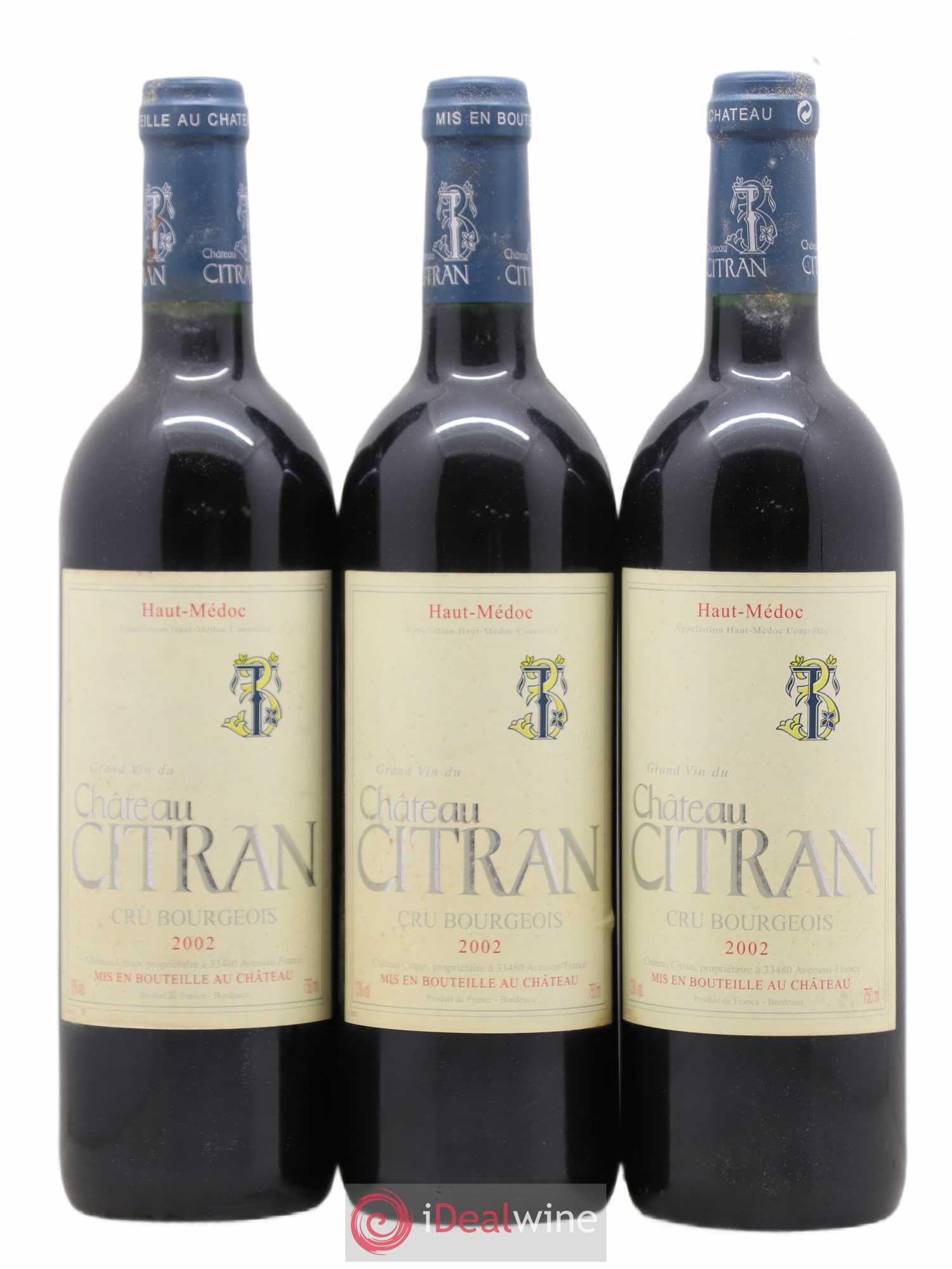 Château Citran Cru Bourgeois 2002 - Lot de 3 bouteilles - 0