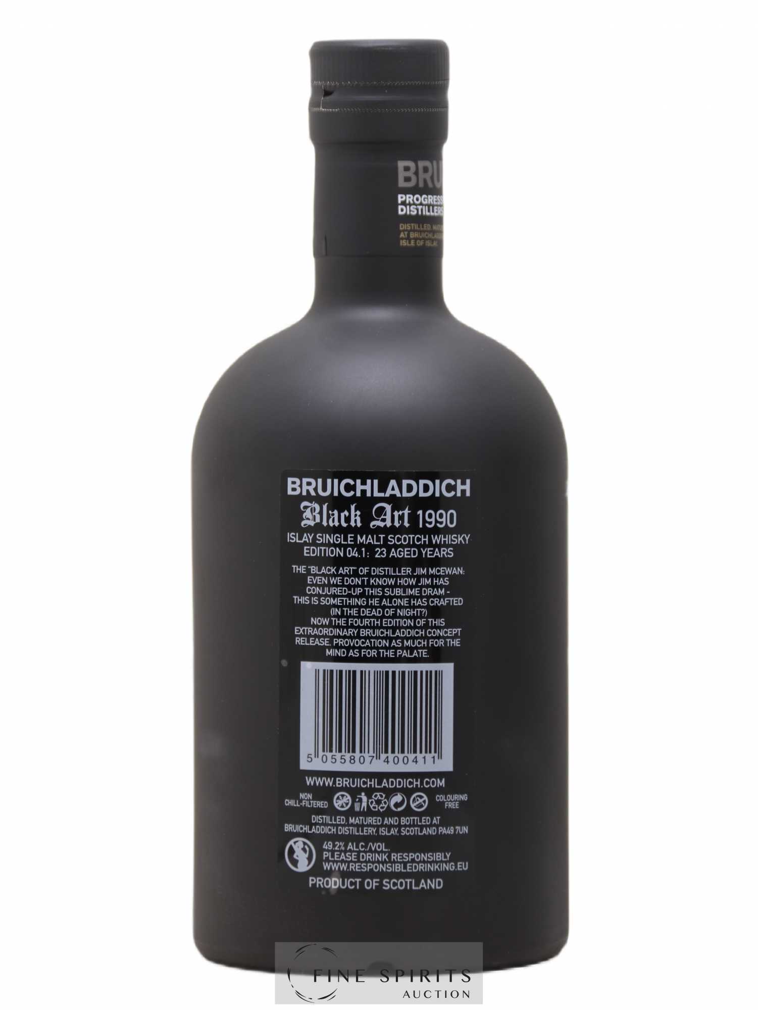 Bruichladdich 23 years 1990 Of. Black Art Edition 04.1 Unpeated - Lot of 1 bottle - 2