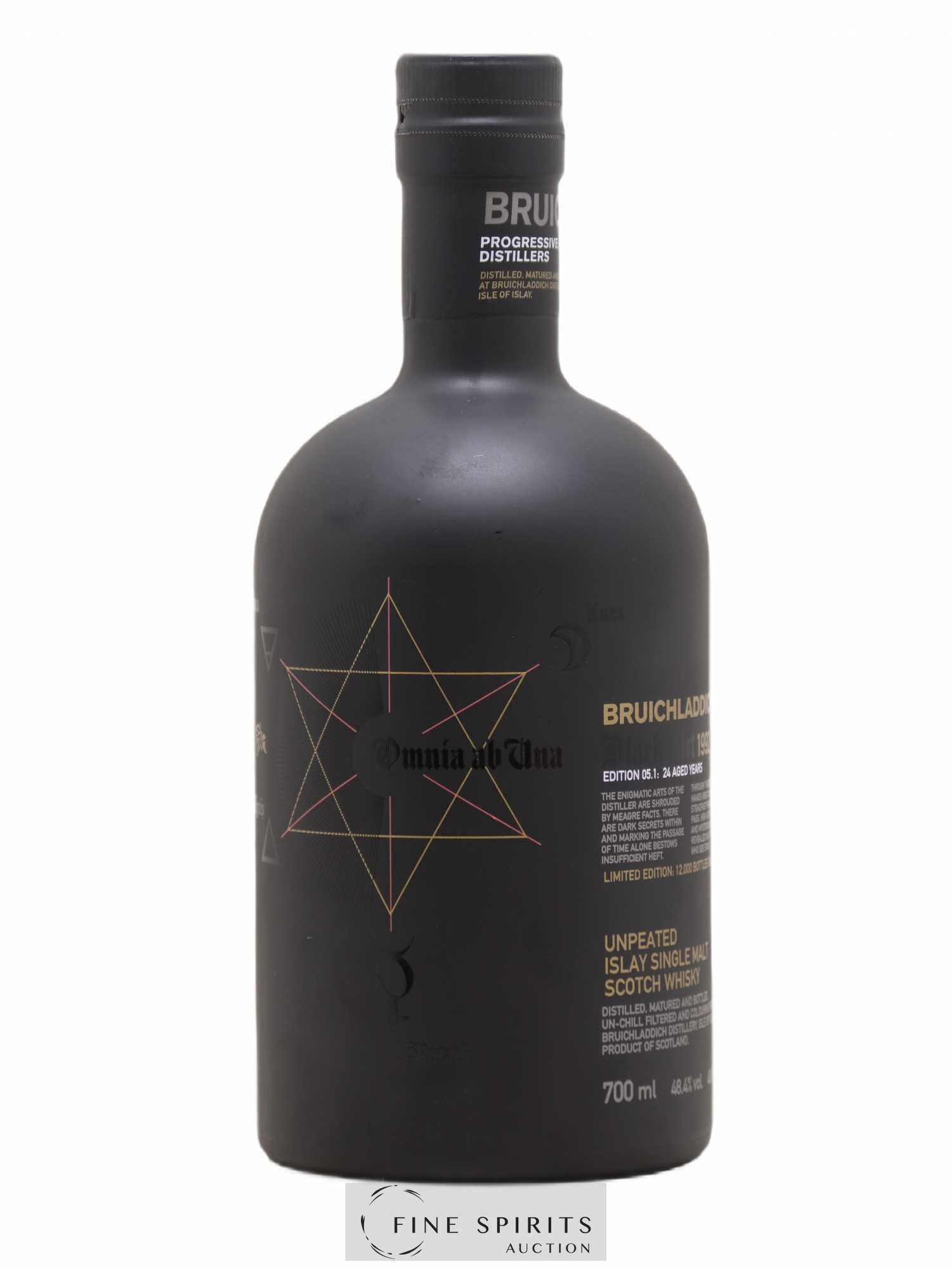 Bruichladdich 24 years 1992 Of. Black Art Edition 05.1 One of 12000 Unpeated - Lot de 1 bouteille - 1