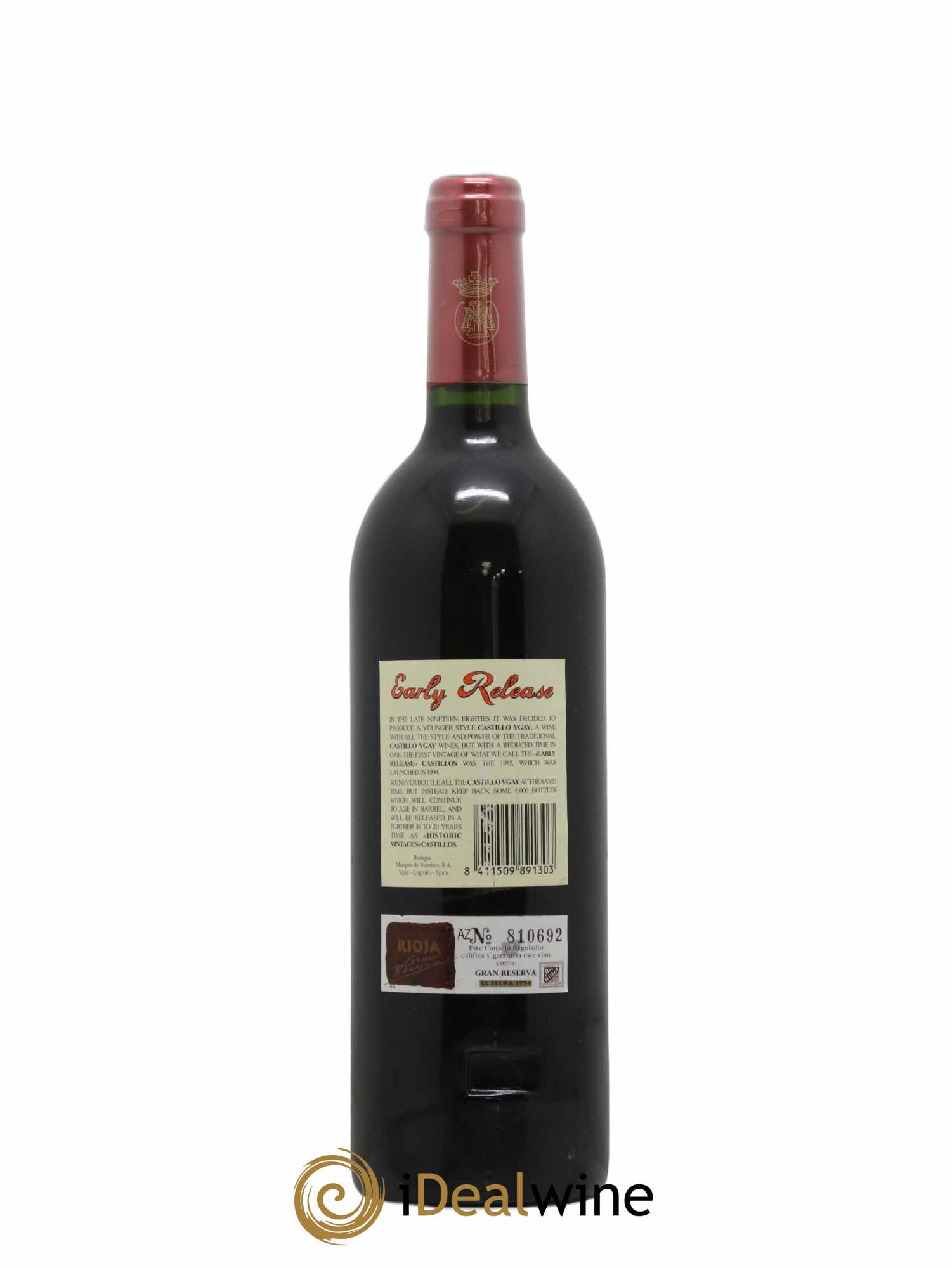 Rioja DOCA Castillo Ygay Reserva Especial Marqués de Murrieta 1994 - Lot de 1 bouteille - 1
