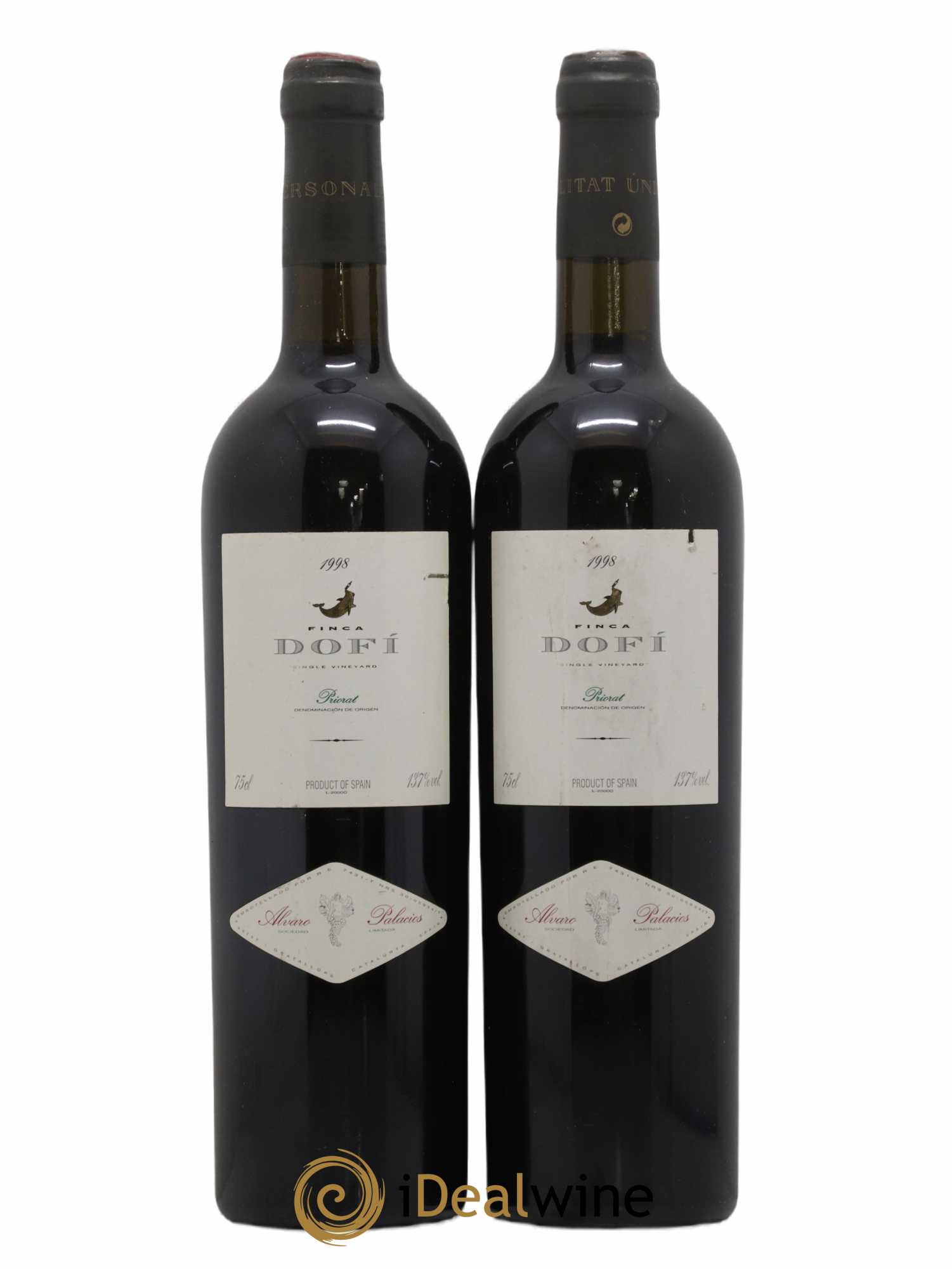 Priorat DOCa DOCA Finca Dofi Alvaro Palacios 1998 - Lot de 2 bouteilles - 0