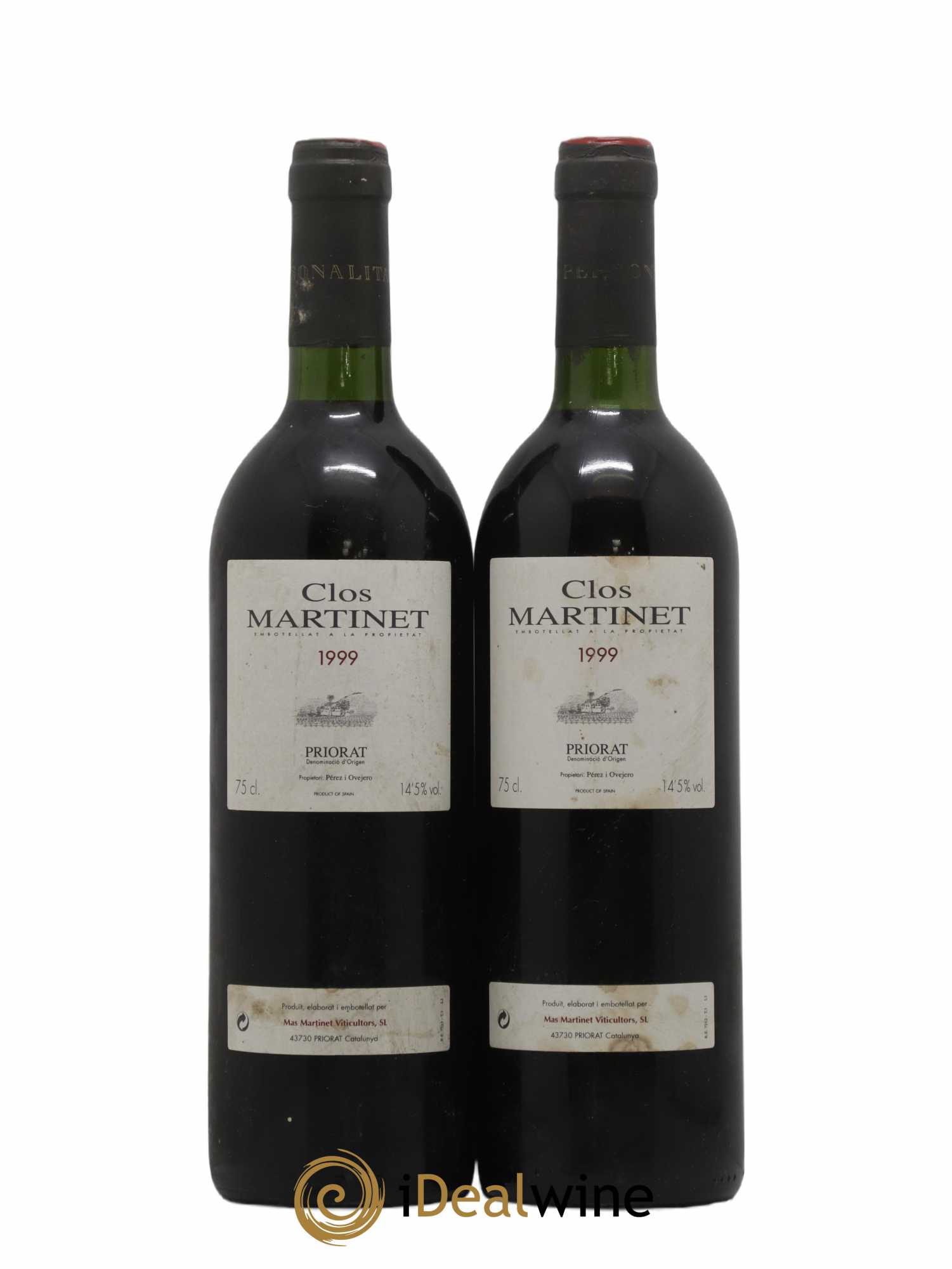 Priorat Clos Martinet DOCA Mas Martinet Viticultors 1999 - Lot de 2 bouteilles - 0