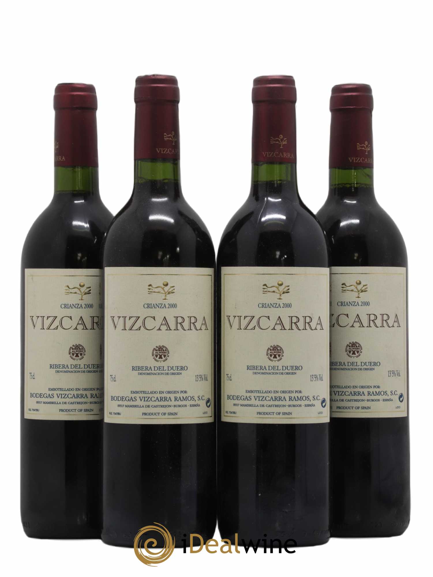 Ribera Del Duero DO Vizcarra Crianza (sans prix de réserve) 2000 - Posten von 4 Flaschen - 0