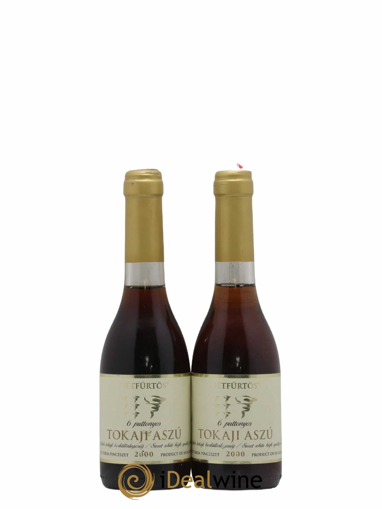 Tokaji Hetfurtos Aszu 6 Puttonyos 2000 - Posten von 2 Demi-Flaschen - 0