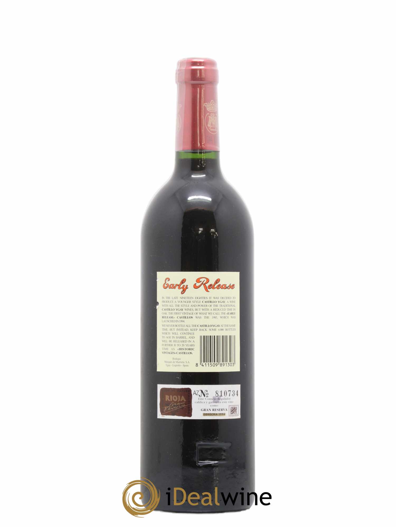 Rioja DOCA Castillo Ygay Reserva Especial Marqués de Murrieta 1994 - Lot de 1 bouteille - 1