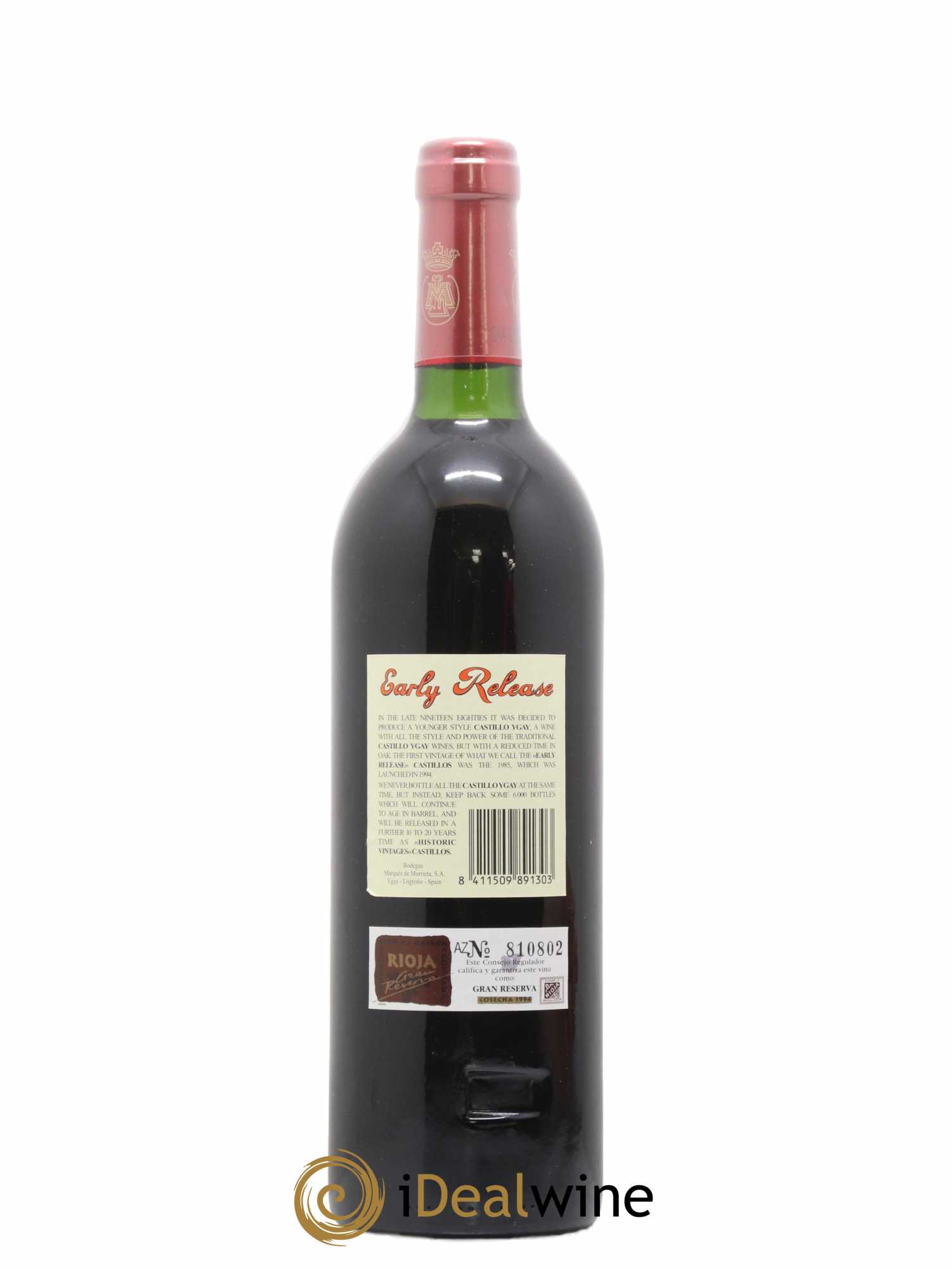 Rioja DOCA Castillo Ygay Reserva Especial Marqués de Murrieta 1994 - Lot de 1 bouteille - 1