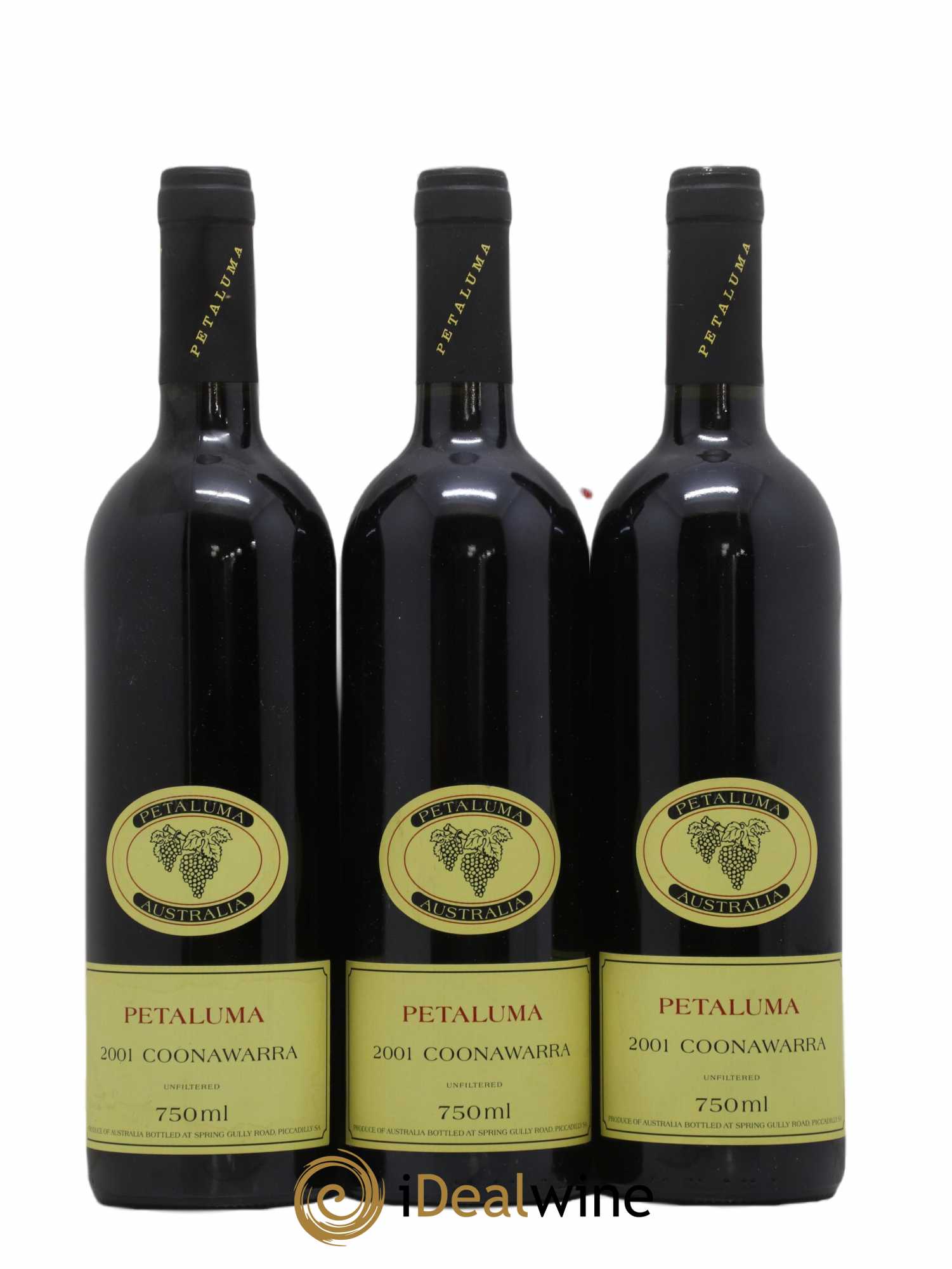Australie Petaluma Coonawarra 2001 - Posten von 3 Flaschen - 0