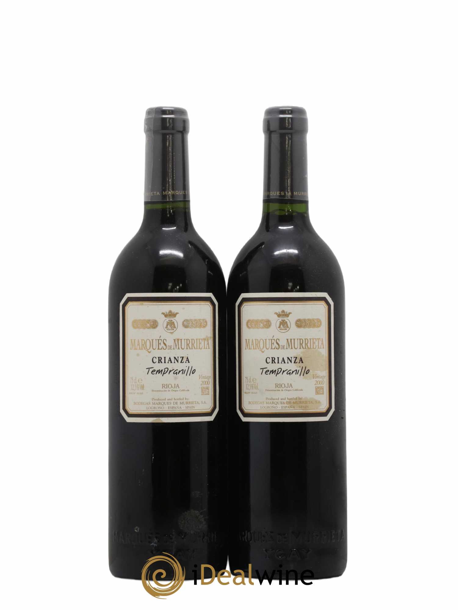 Rioja DOCA Crianza Tempranillo Marques de Murrieta 2000 - Lot de 2 bouteilles - 0