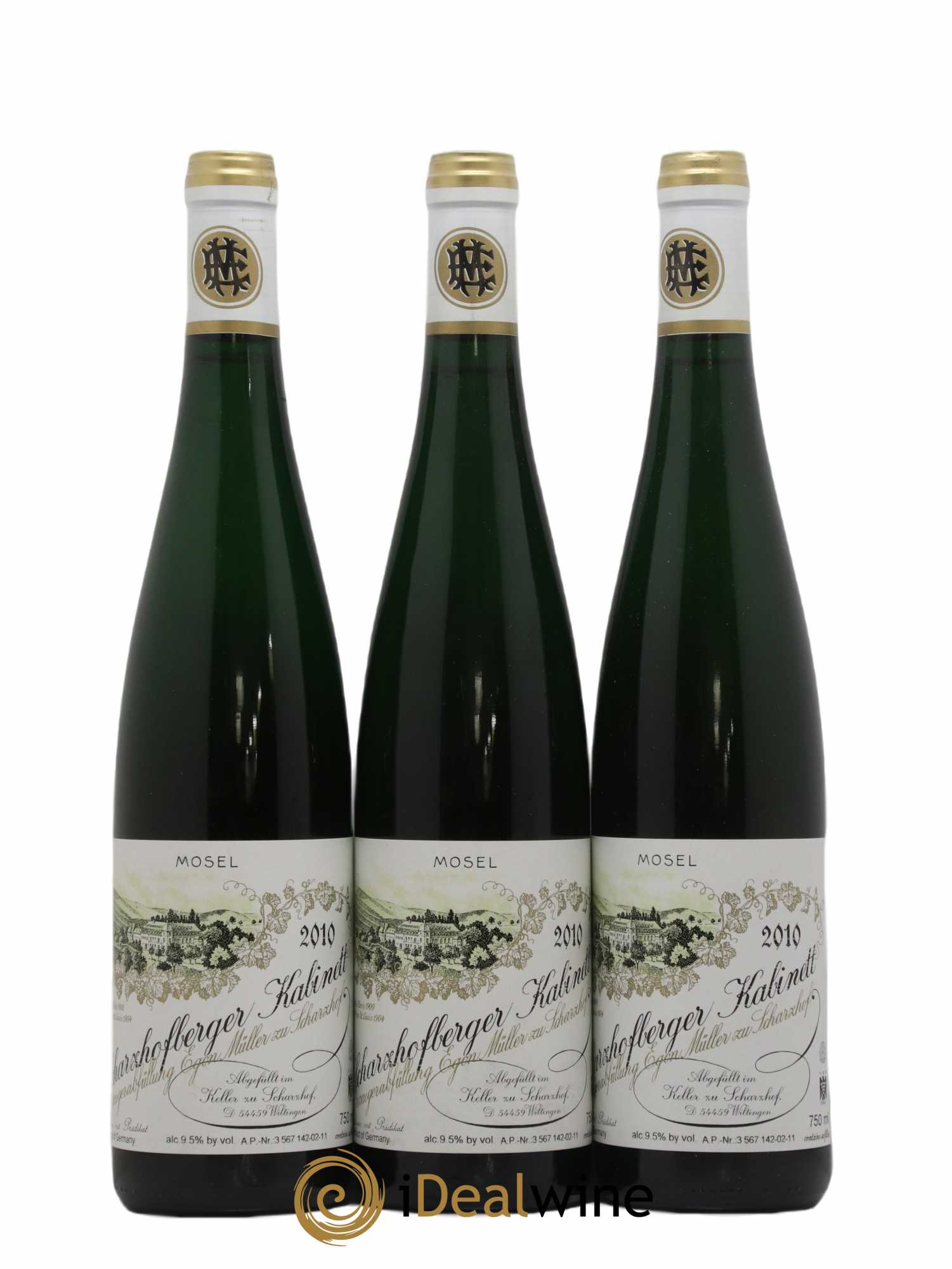 Riesling Scharzhofberger Kabinett Egon Muller 2010 - Lot de 3 bouteilles - 0