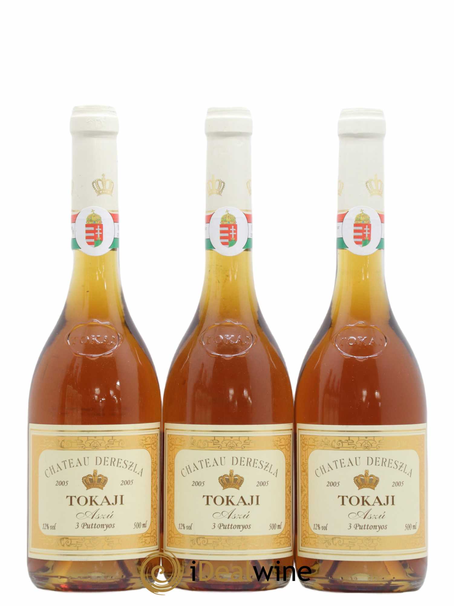 Tokaji Aszu 3 Puttonyos Château de Dereszla 50 CL 2005 - Lotto di 3 bottiglie - 0