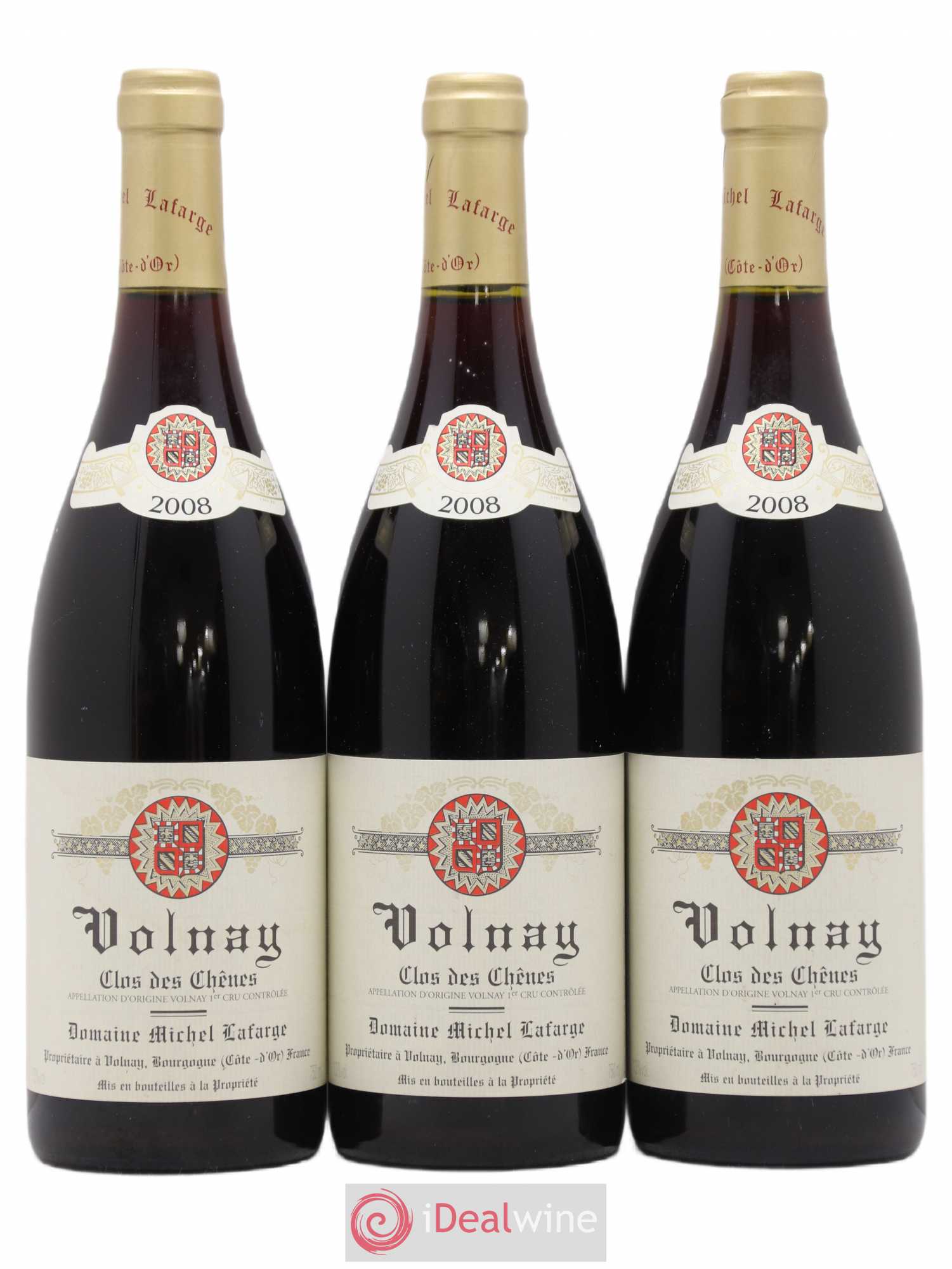 Volnay 1er Cru Clos des Chênes Lafarge (Domaine) 2008 - Lot de 3 bouteilles - 0