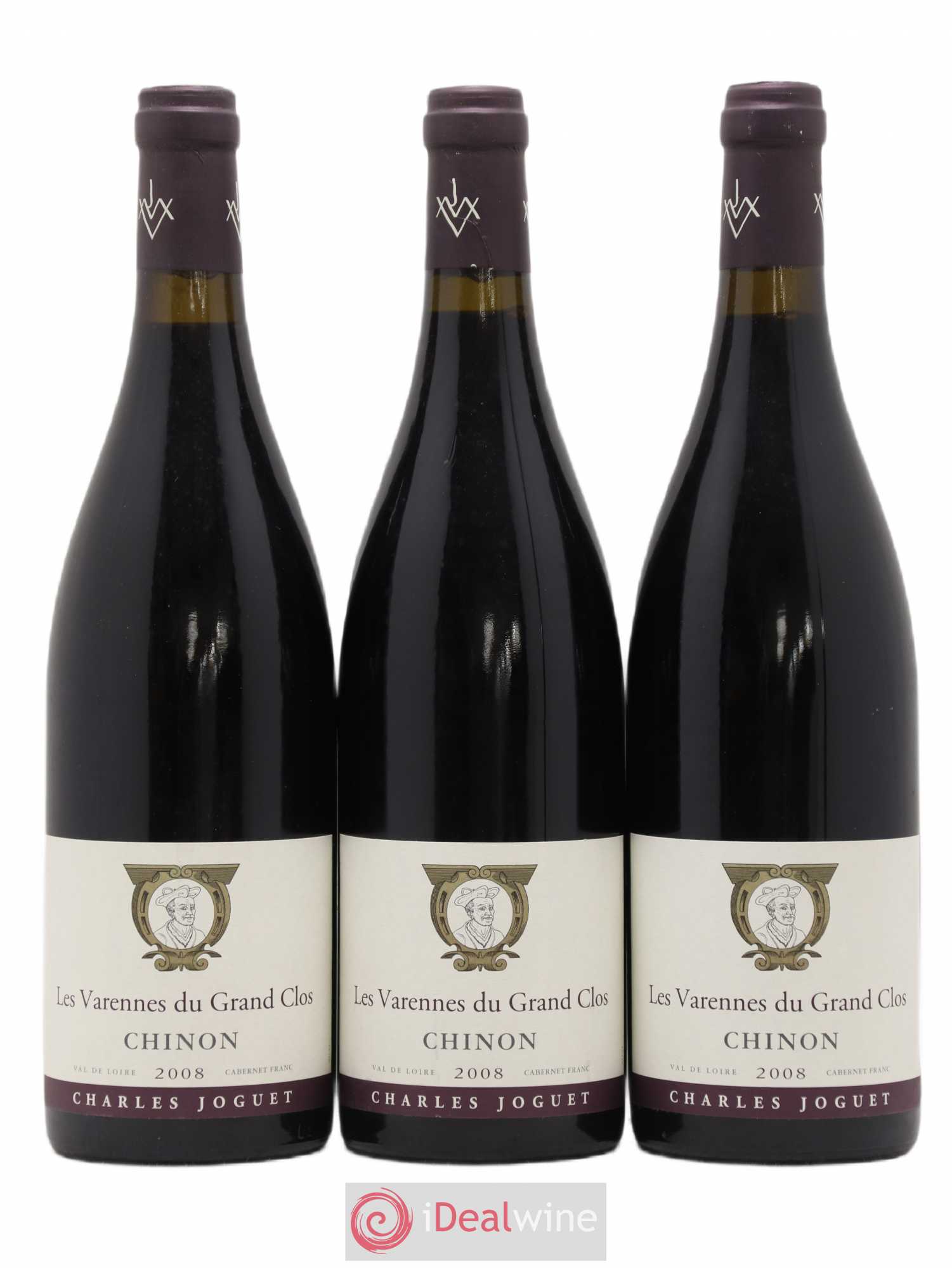 Chinon Les Varennes du Grand Clos Charles Joguet 2008 - Lot de 3 bouteilles - 0