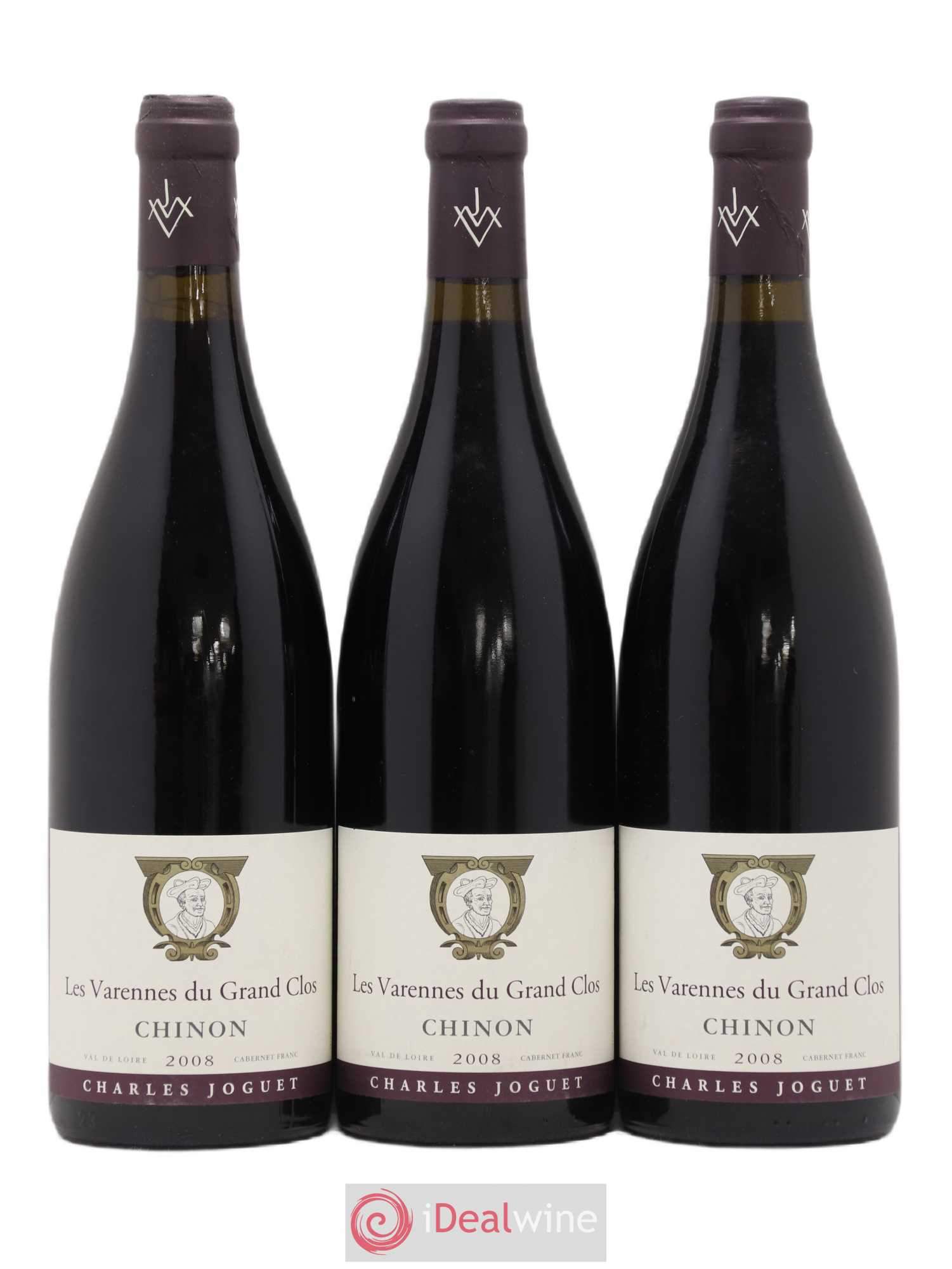 Chinon Les Varennes du Grand Clos Charles Joguet 2008 - Lot de 3 bouteilles - 0