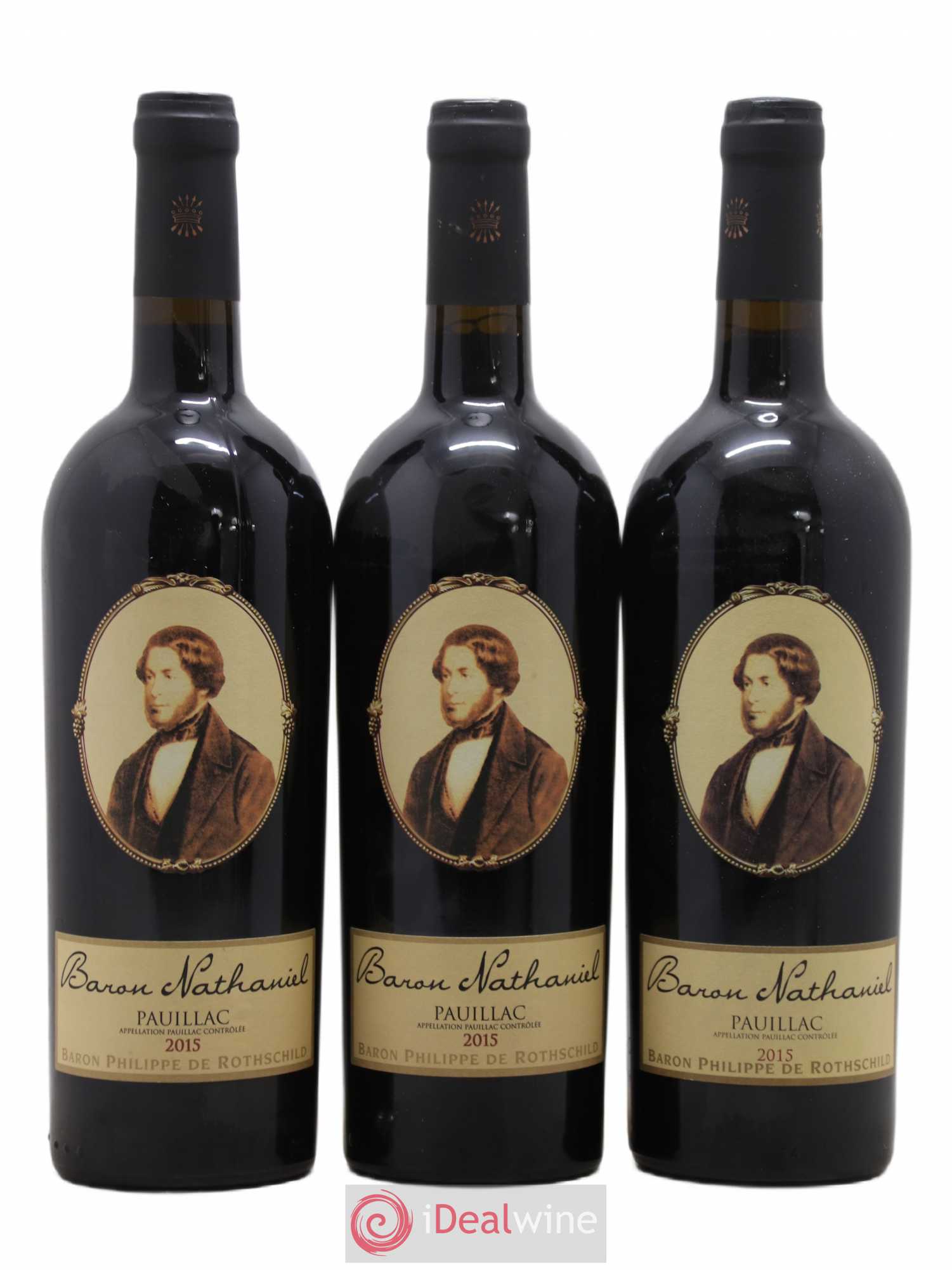Pauillac Baron Nathaniel De Rothschild (sans prix de réserve) 2015 - Posten von 3 Flaschen - 0