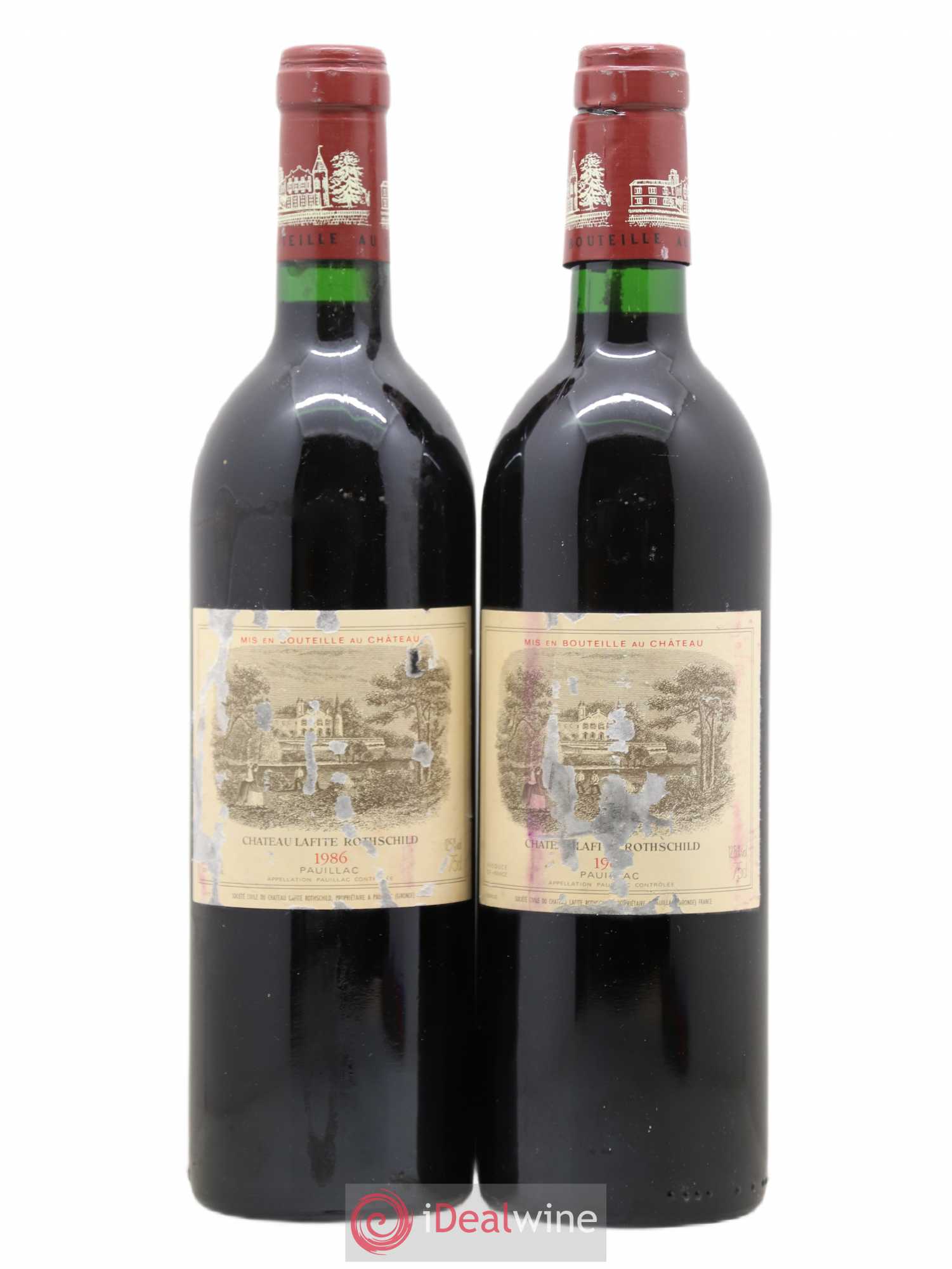 Château Lafite Rothschild 1er Grand Cru Classé 1986 - Lot de 2 bouteilles - 0