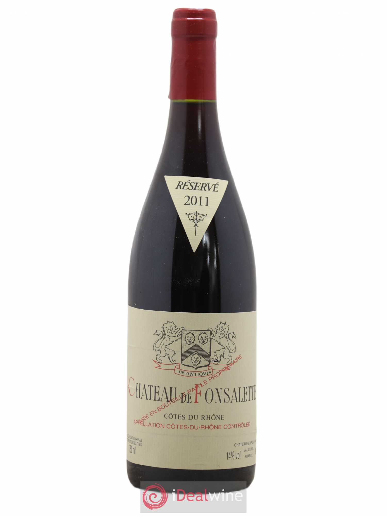 Côtes-du-Rhône Château de Fonsalette Emmanuel Reynaud 2011 - Lot de 1 bouteille - 0
